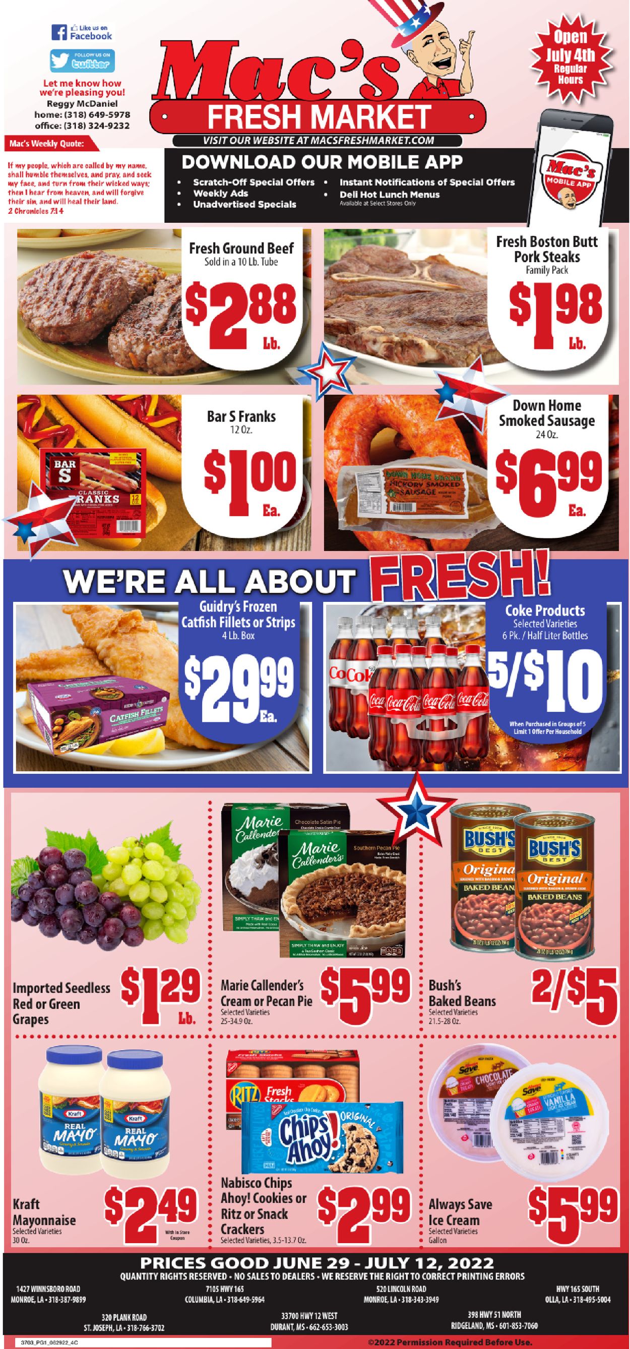 Mac's Freshmarket Weekly Ad Circular - valid 06/29-07/12/2022