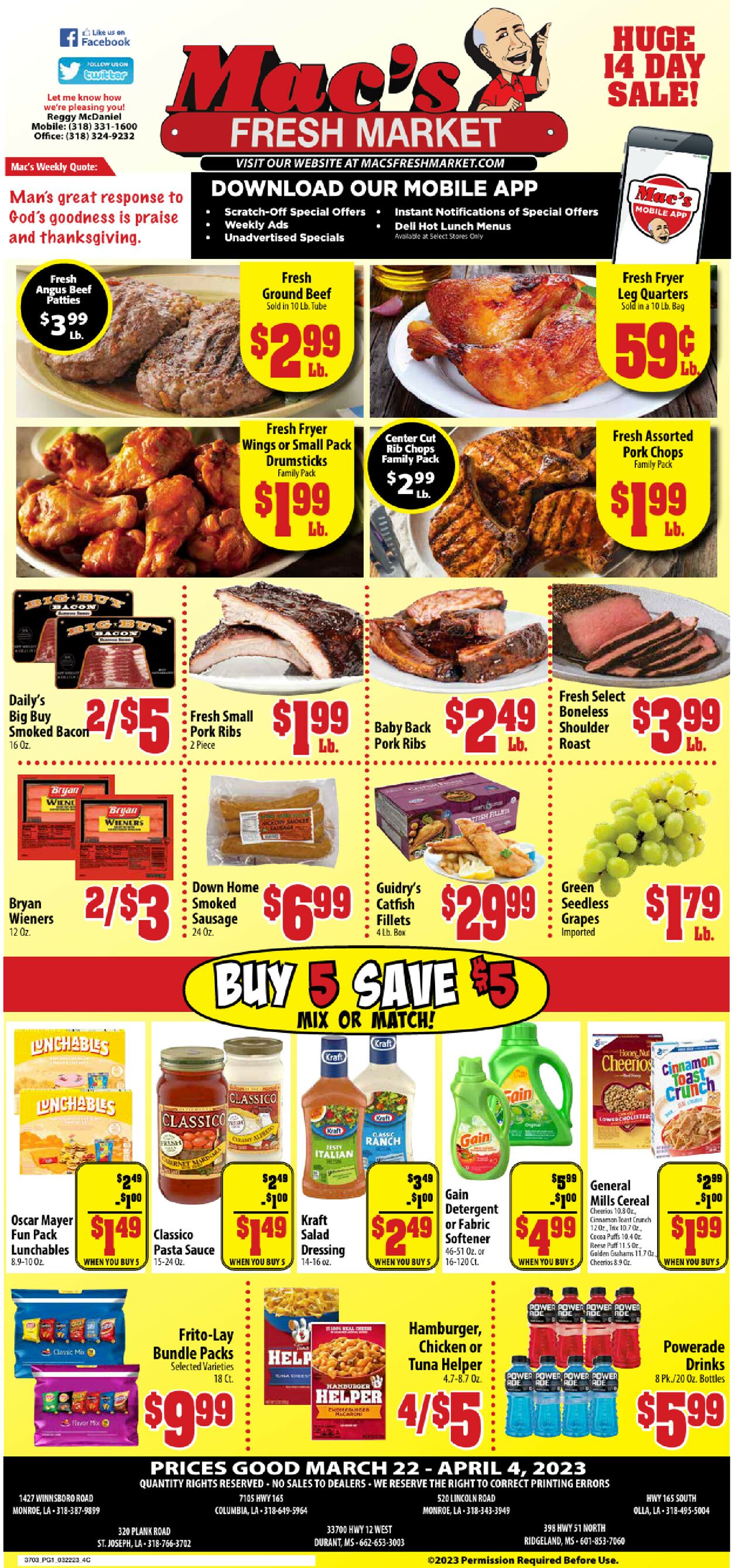 Mac's Freshmarket Weekly Ad Circular - valid 03/22-04/04/2023