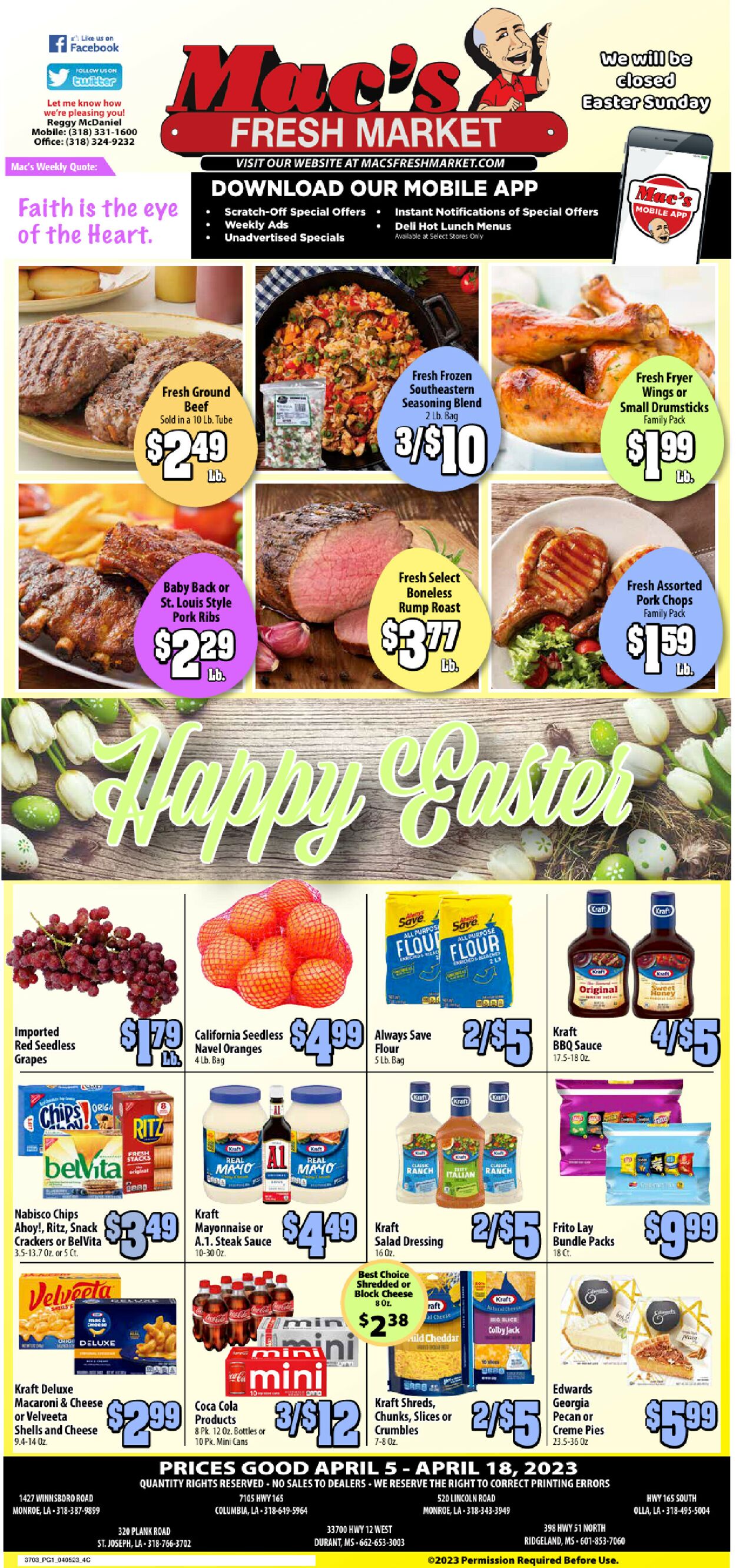 Mac's Freshmarket Weekly Ad Circular - valid 04/05-04/12/2023