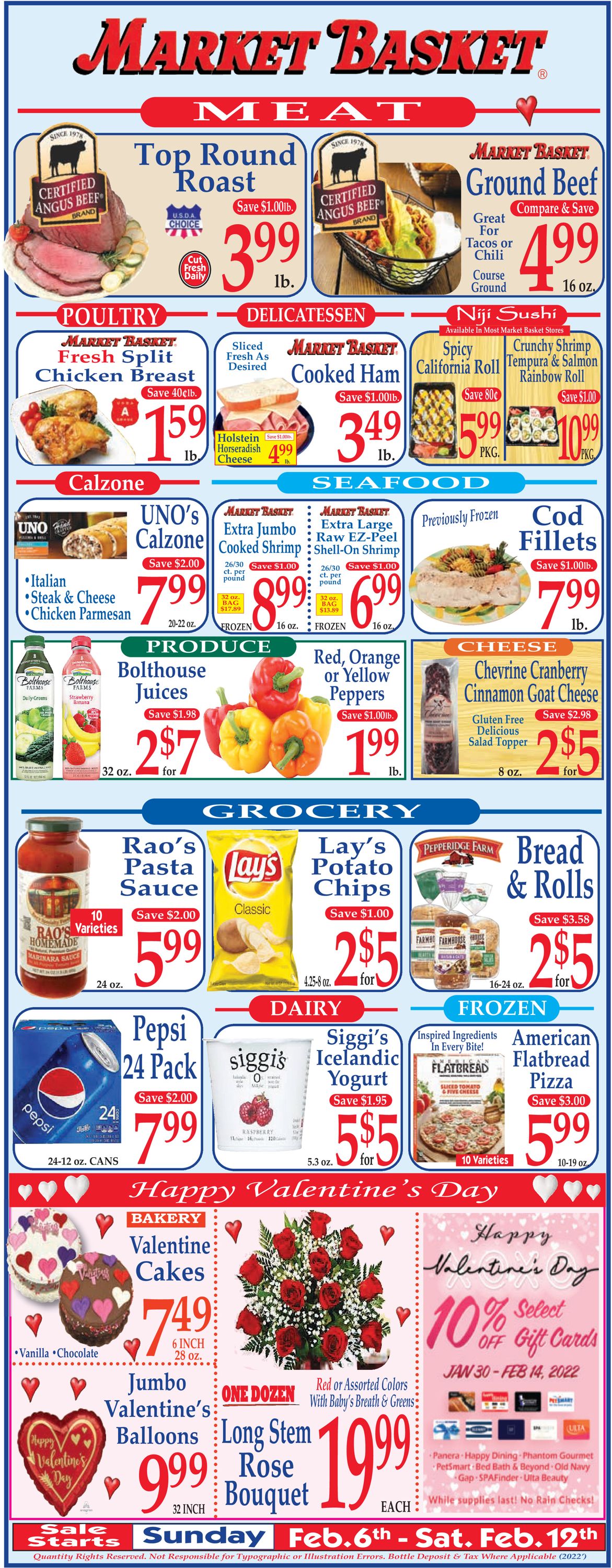 Market Basket Weekly Ad Circular - valid 02/06-02/12/2022