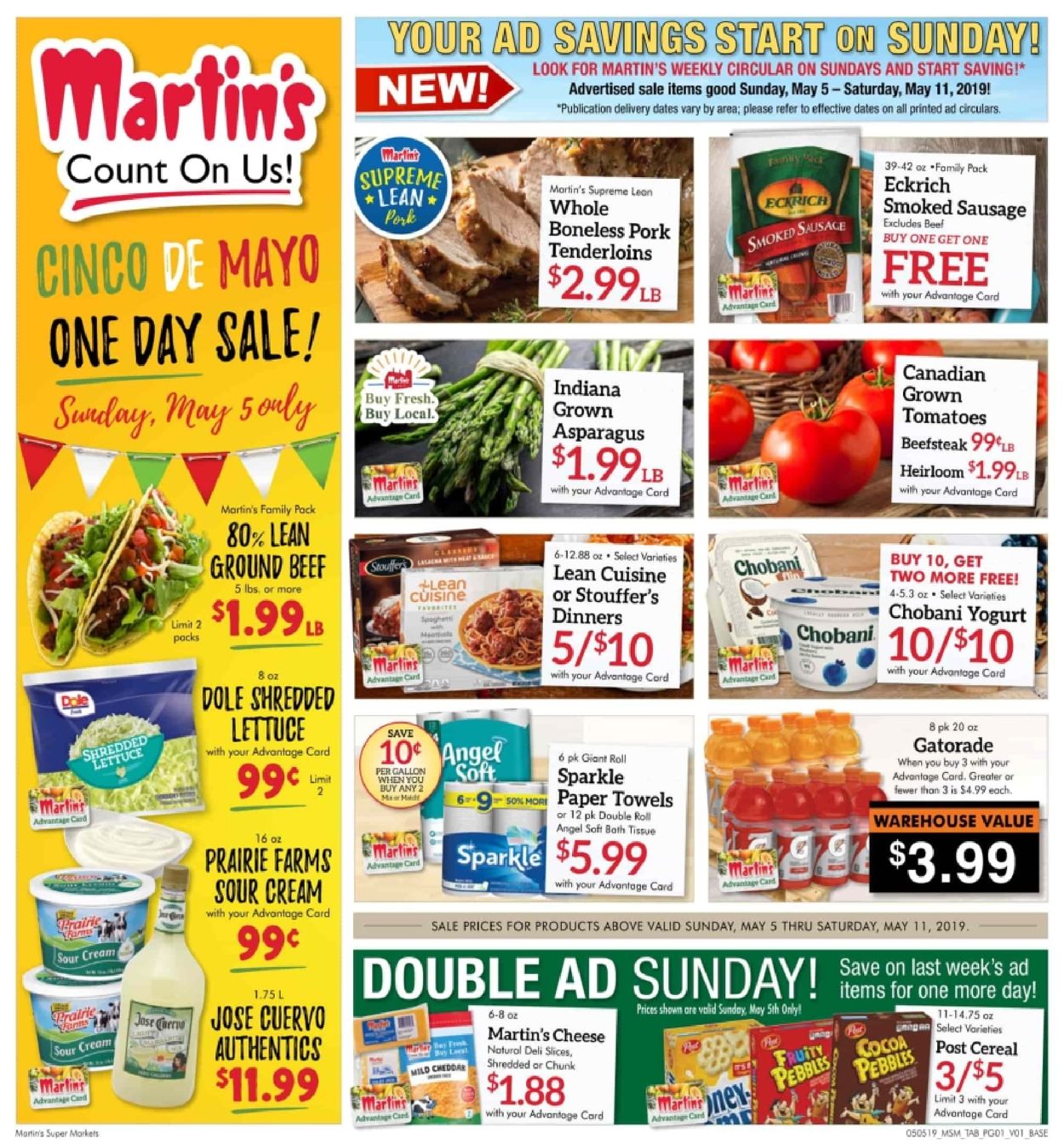 Martin’s Weekly Ad Circular - valid 05/05-05/11/2019