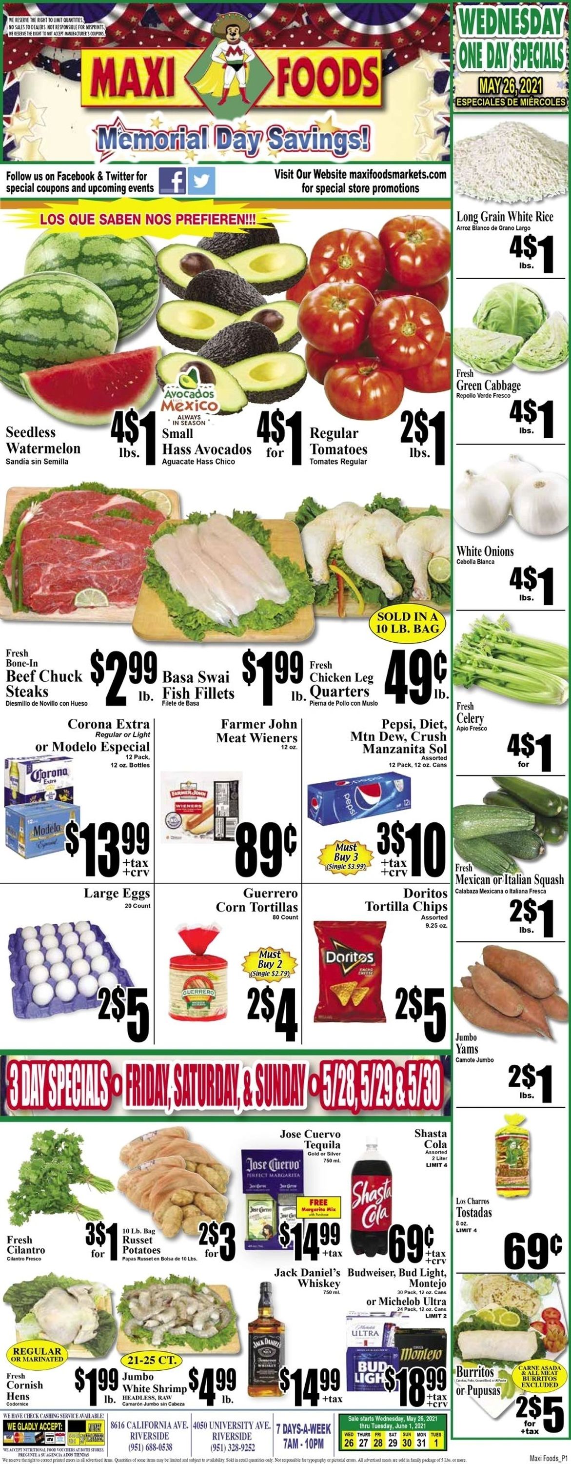 Maxi Foods Weekly Ad Circular - valid 05/26-06/01/2021
