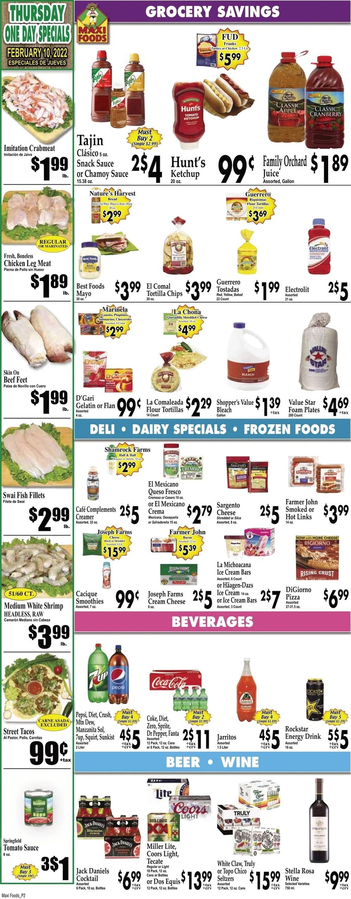 Maxi Foods Weekly Ad Circular - valid 02/09-02/15/2022 (Page 2)