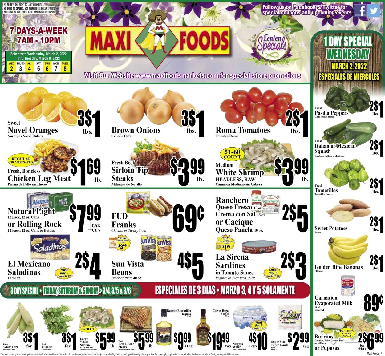 Maxi Foods Weekly Ad Circular - valid 03/02-03/08/2022