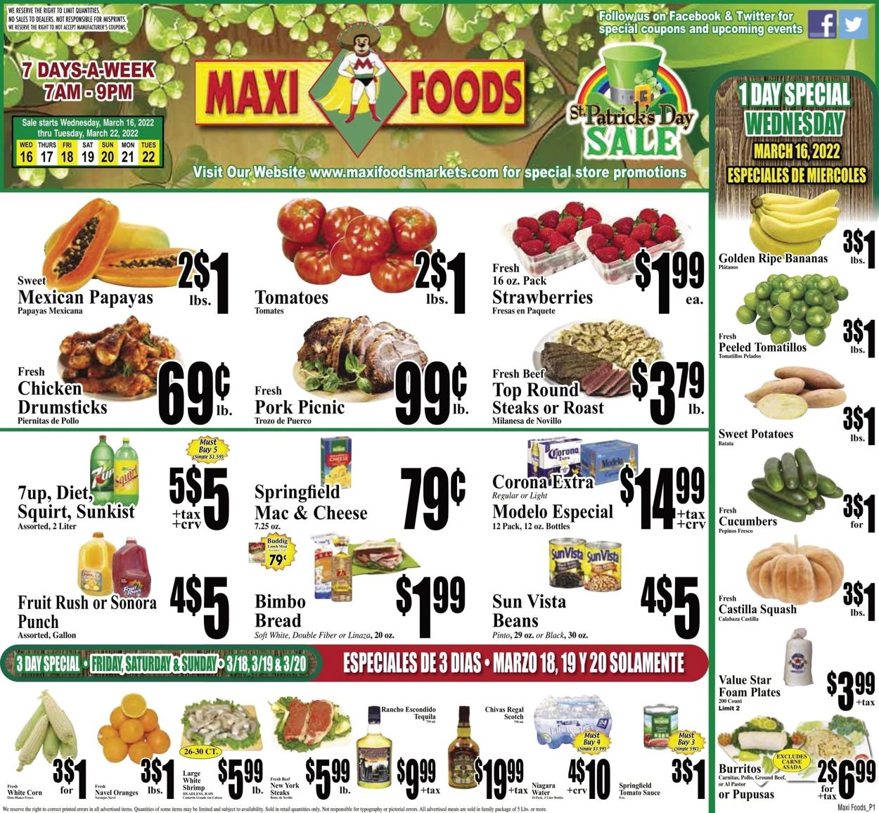 Maxi Foods Weekly Ad Circular - valid 03/16-03/22/2022