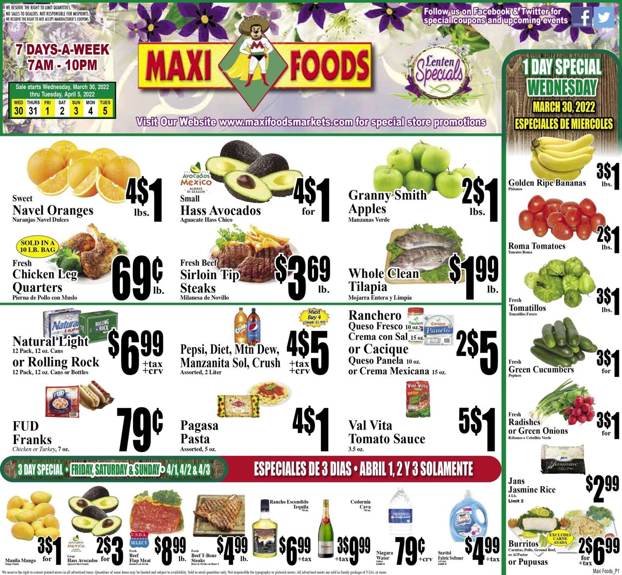 Maxi Foods Weekly Ad Circular - valid 03/30-04/05/2022