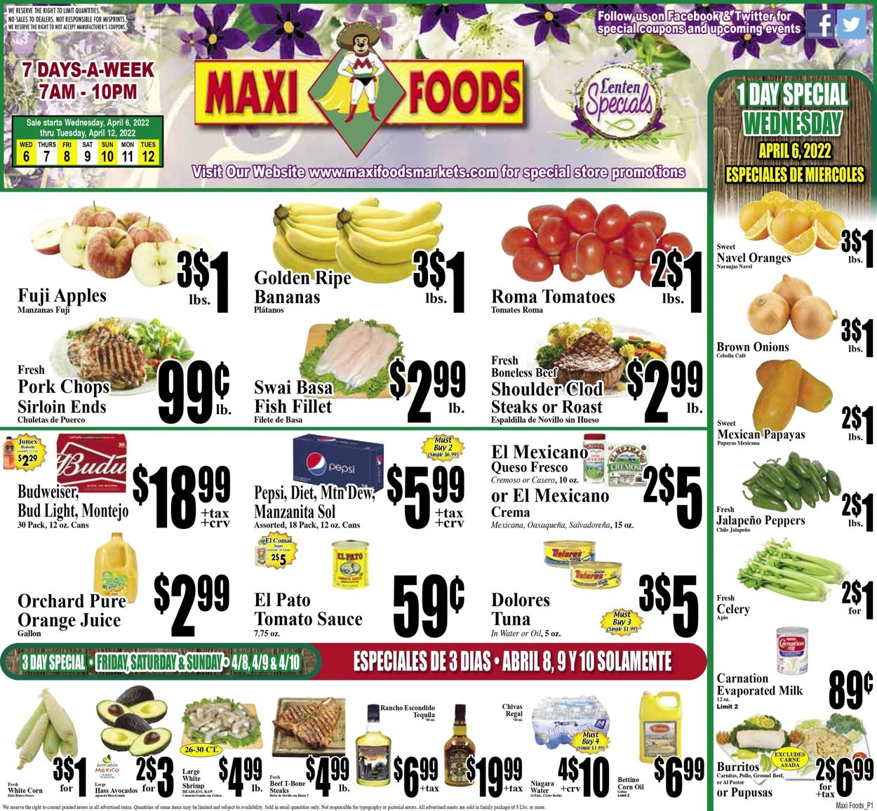 Maxi Foods Weekly Ad Circular - valid 04/06-04/12/2022