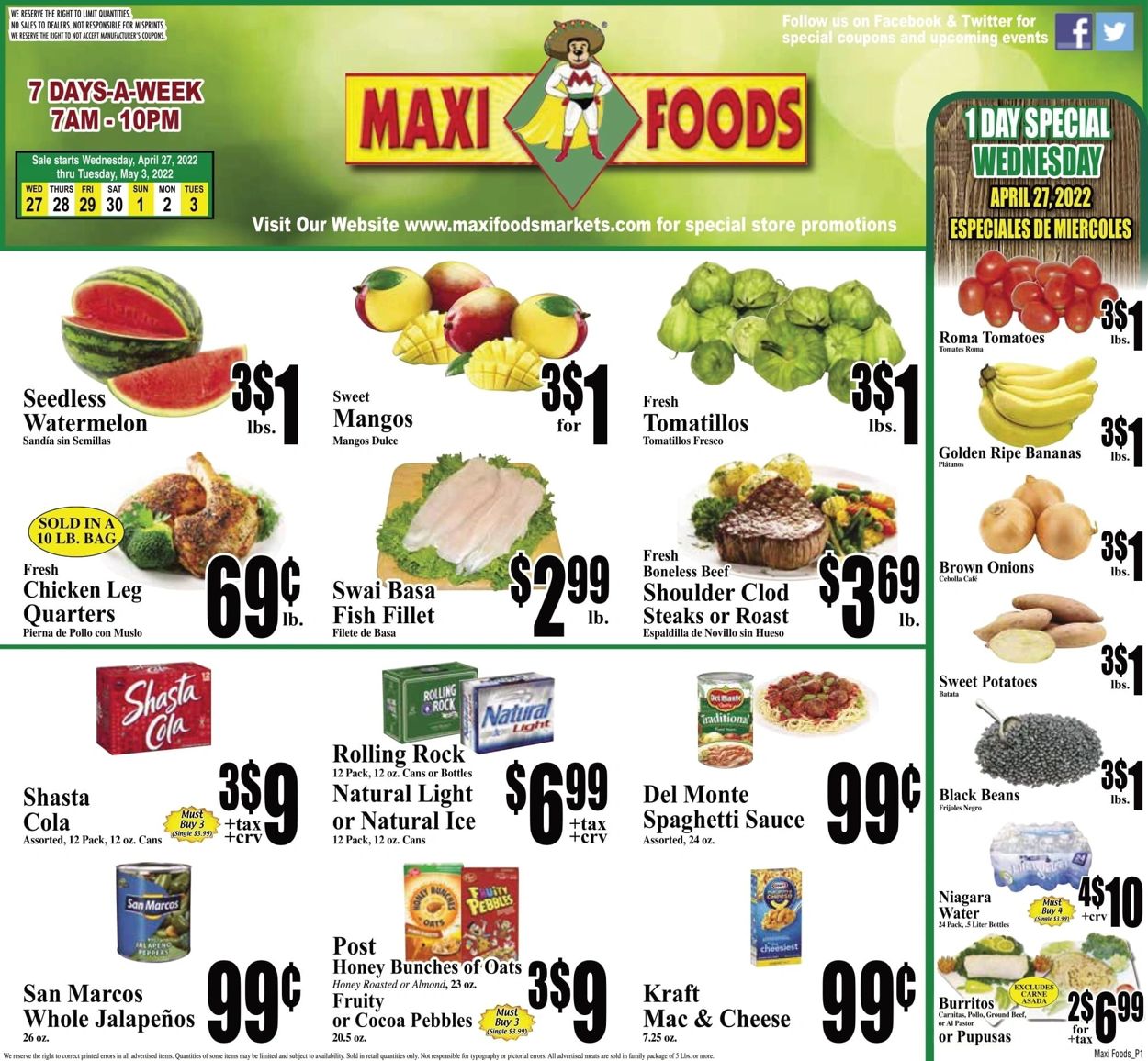 Maxi Foods Weekly Ad Circular - valid 04/27-05/03/2022