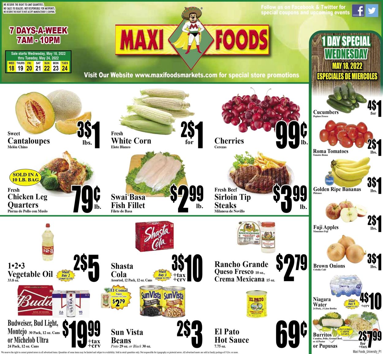 Maxi Foods Weekly Ad Circular - valid 05/18-05/24/2022