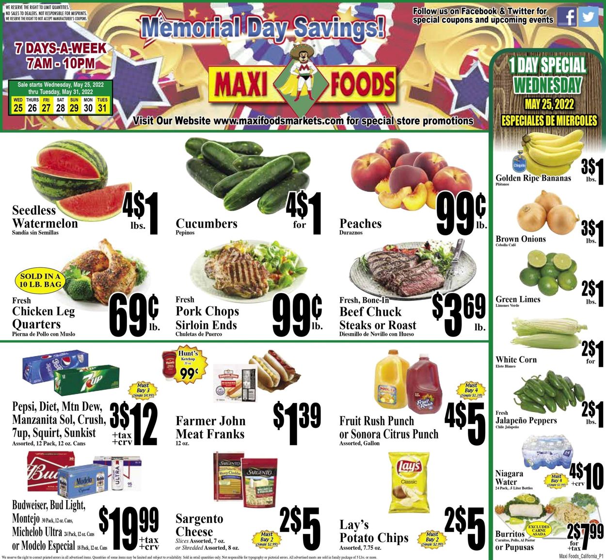 Maxi Foods Weekly Ad Circular - valid 05/25-05/31/2022
