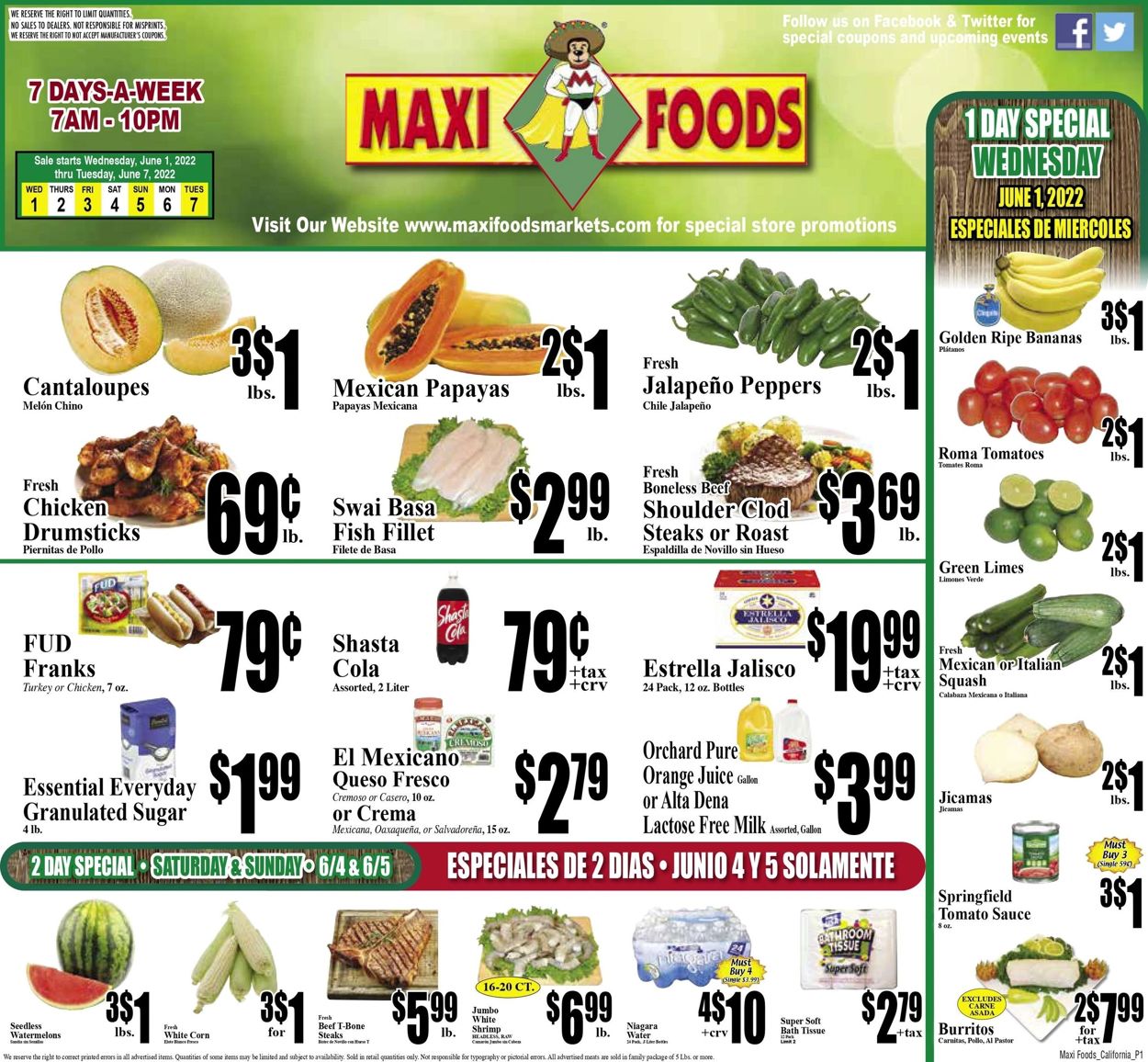 Maxi Foods Weekly Ad Circular - valid 06/01-06/07/2022