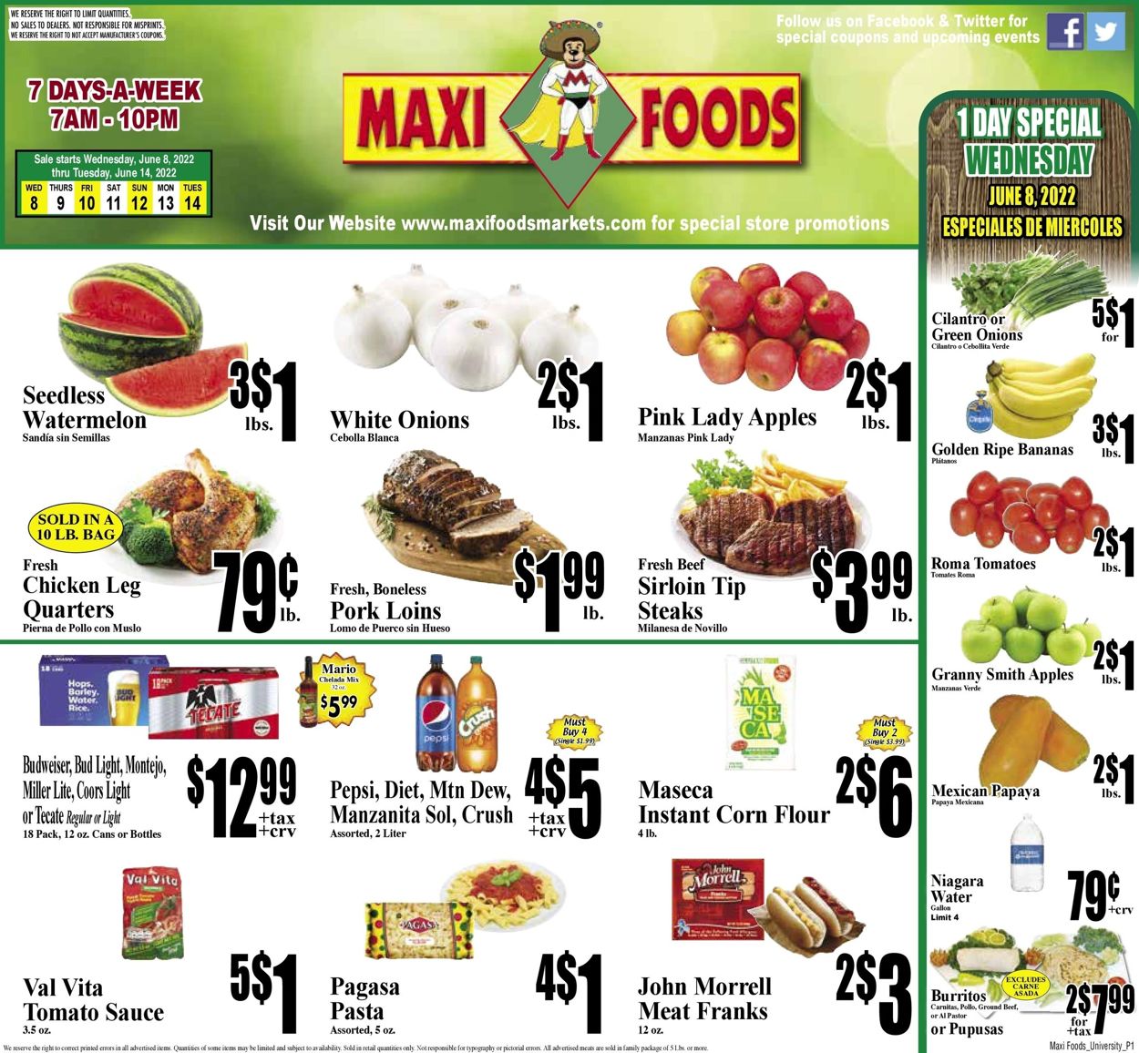 Maxi Foods Weekly Ad Circular - valid 06/08-06/14/2022