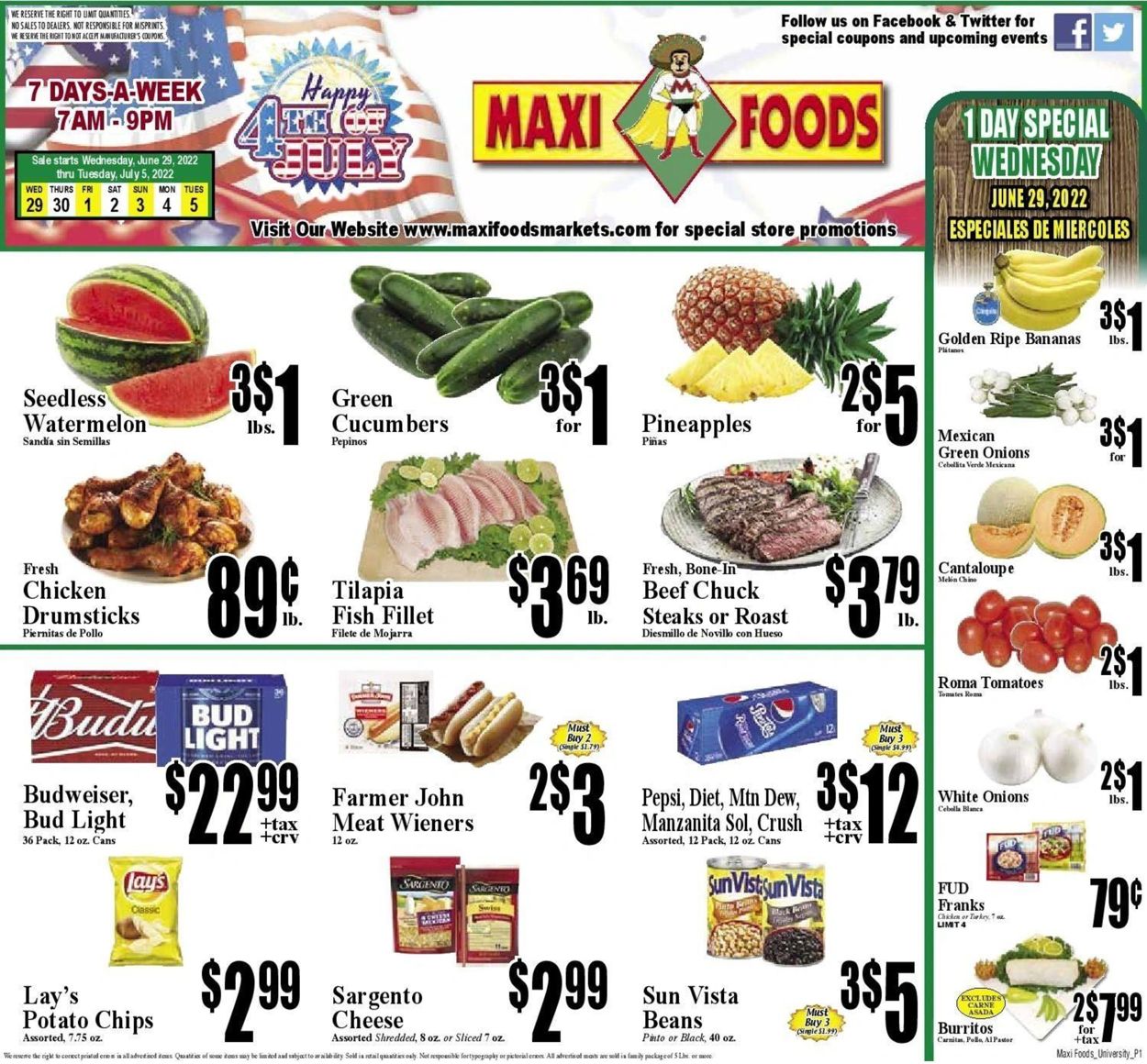 Maxi Foods Weekly Ad Circular - valid 06/29-07/05/2022