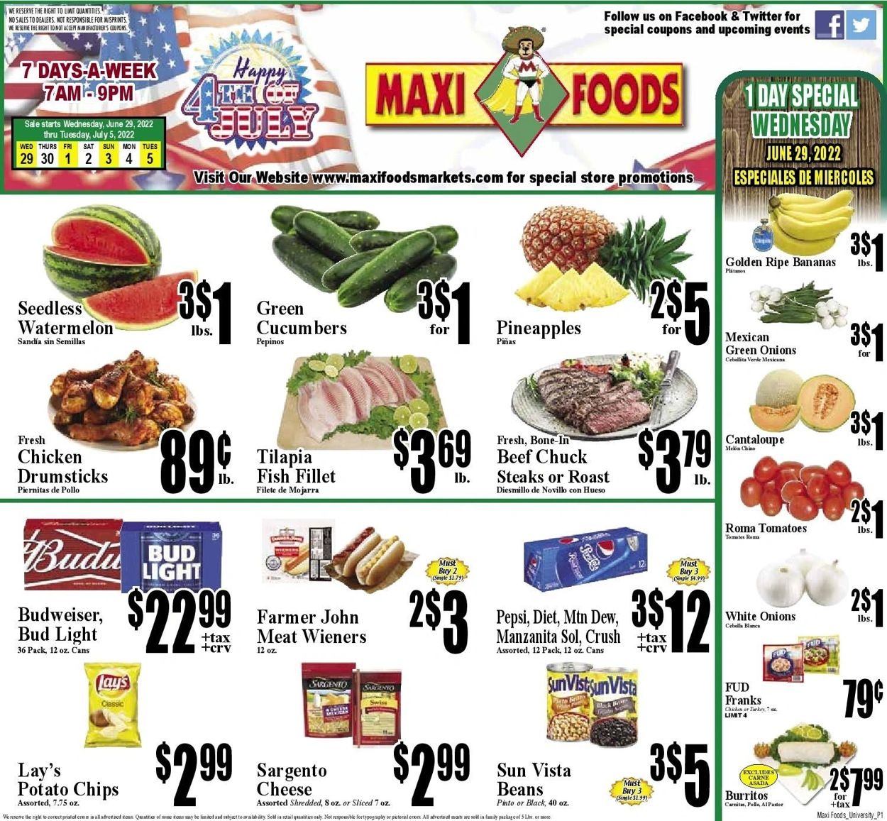 Maxi Foods Weekly Ad Circular - valid 06/29-07/05/2022