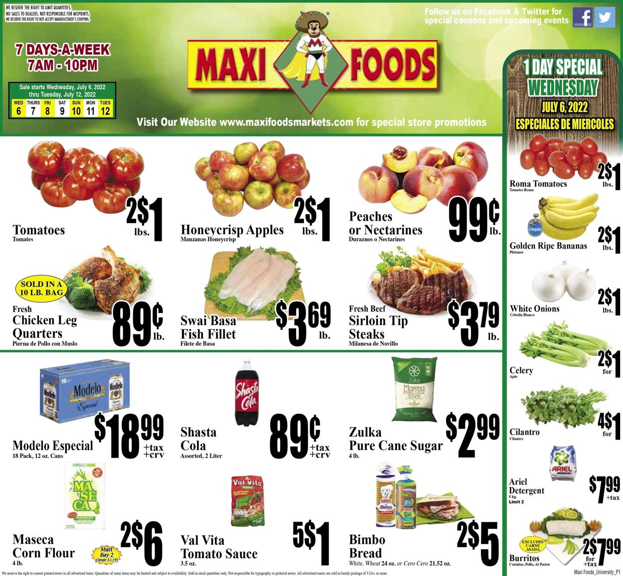 Maxi Foods Weekly Ad Circular - valid 07/06-07/12/2022