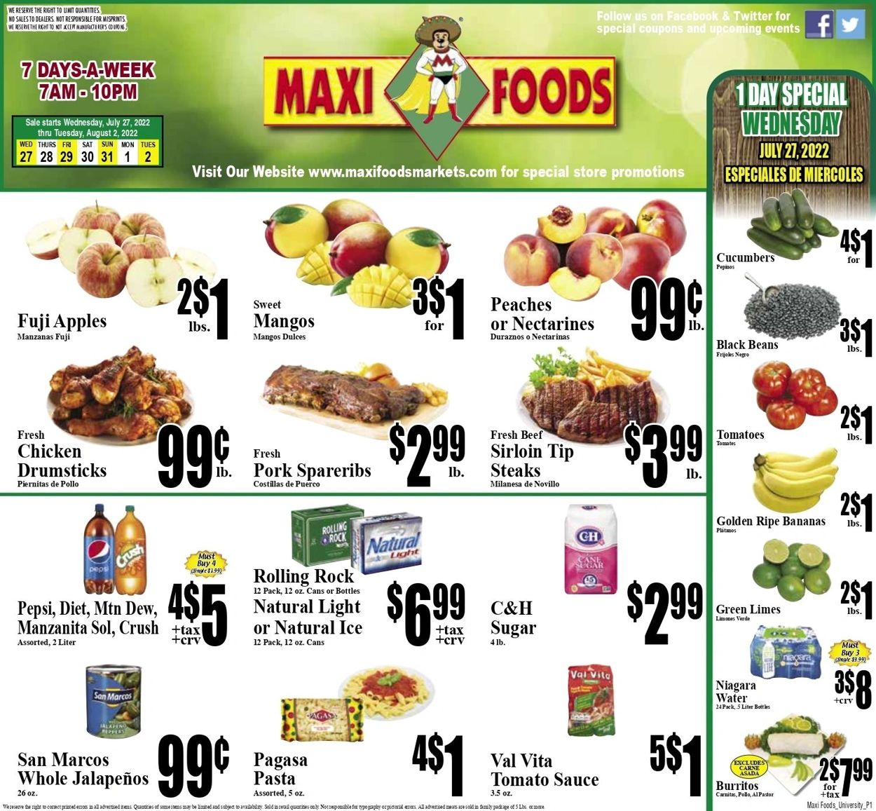 Maxi Foods Weekly Ad Circular - valid 07/27-08/02/2022