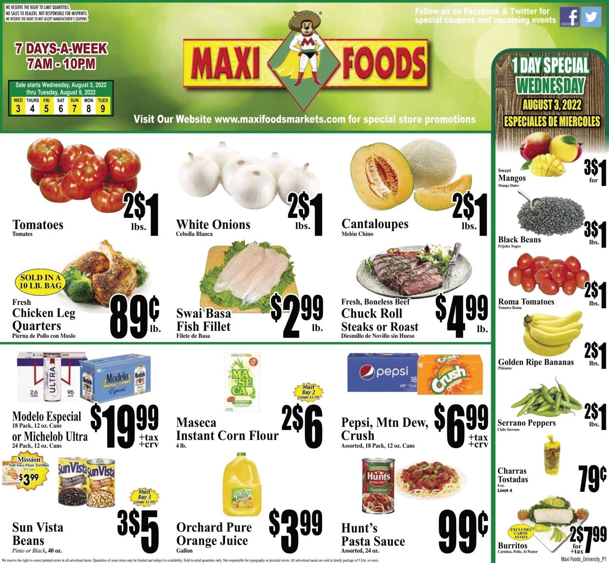 Maxi Foods Weekly Ad Circular - valid 08/03-08/09/2022