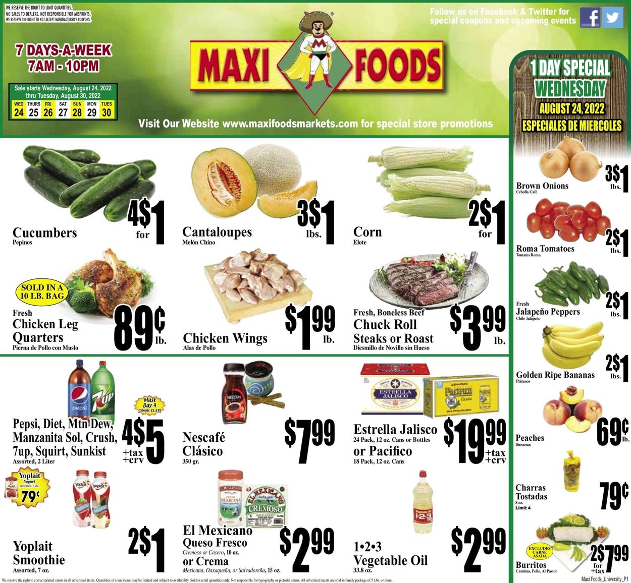 Maxi Foods Weekly Ad Circular - valid 08/24-08/30/2022