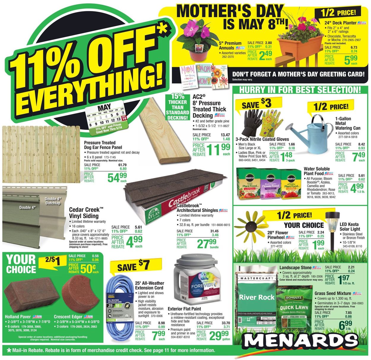Menards Weekly Ad Circular - valid 05/04-05/14/2022