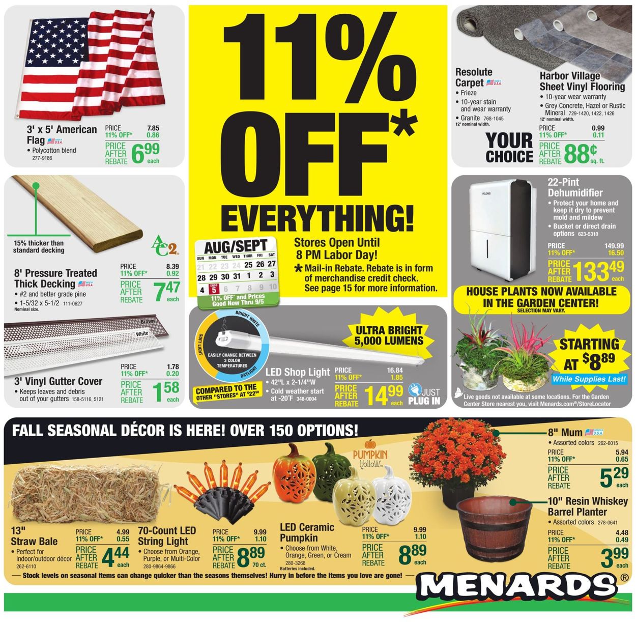 Menards Weekly Ad Circular - valid 08/25-09/05/2022