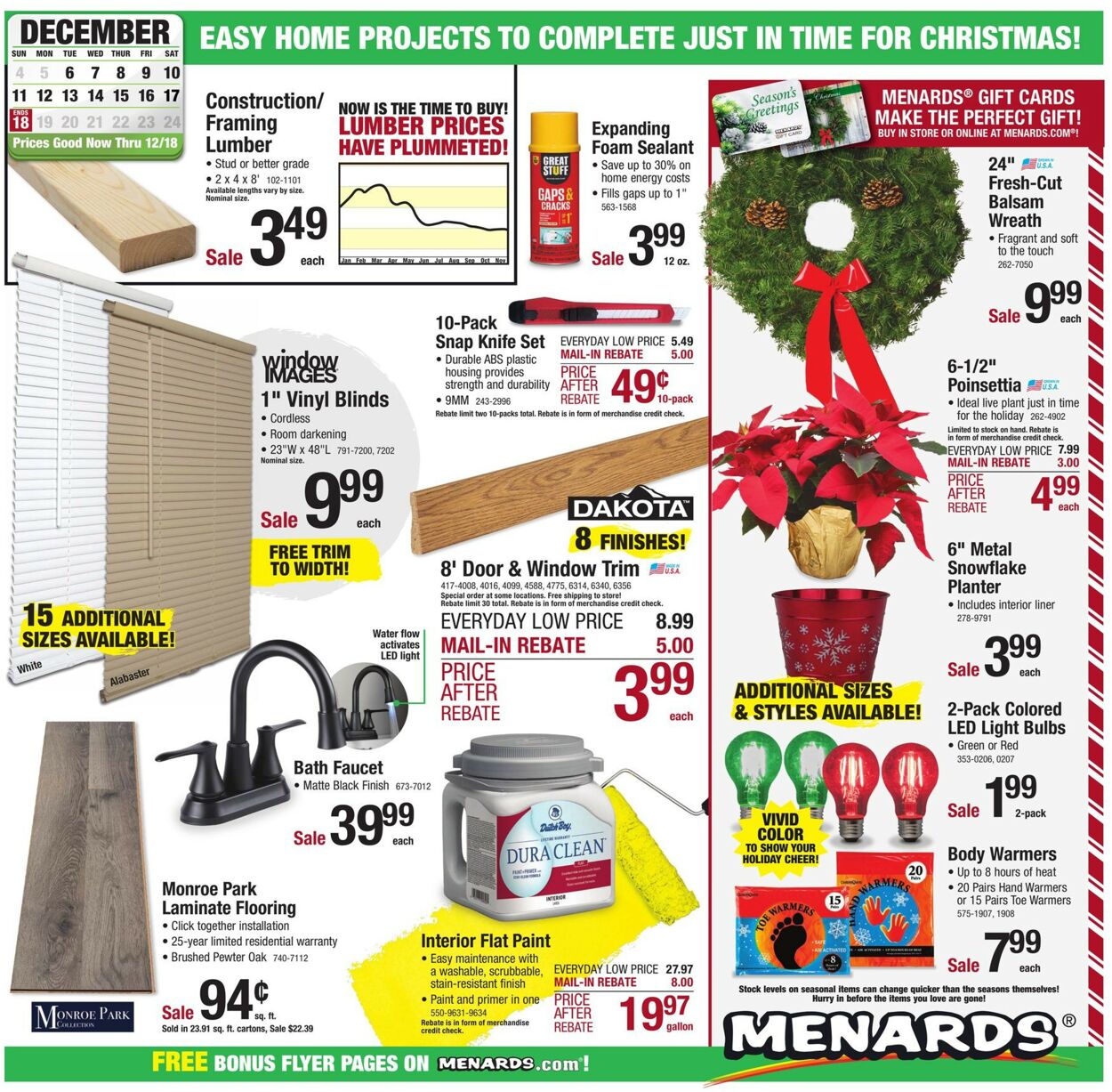 Menards Weekly Ad Circular - valid 12/06-12/18/2022