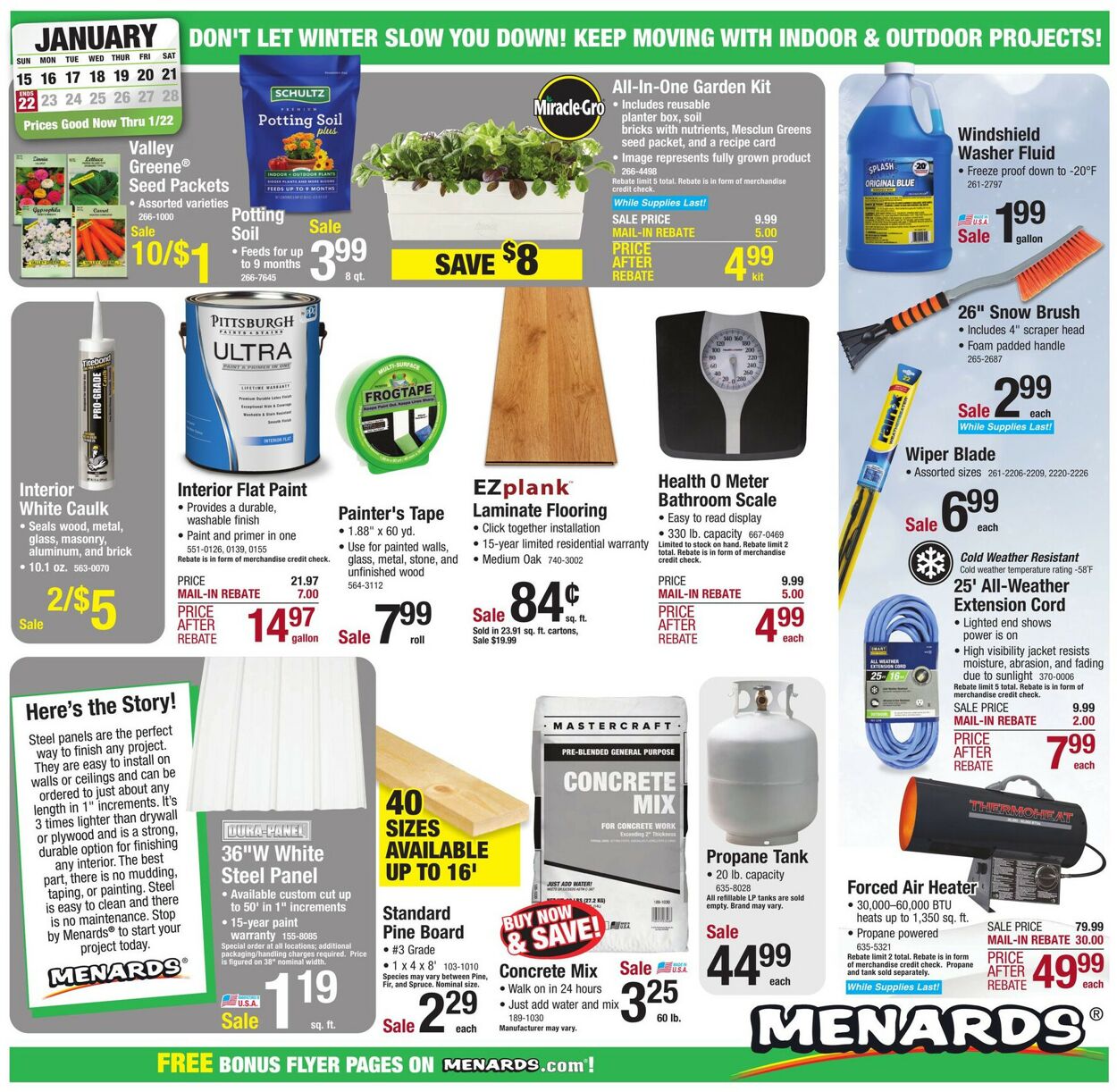 Menards Weekly Ad Circular - valid 01/15-01/22/2023
