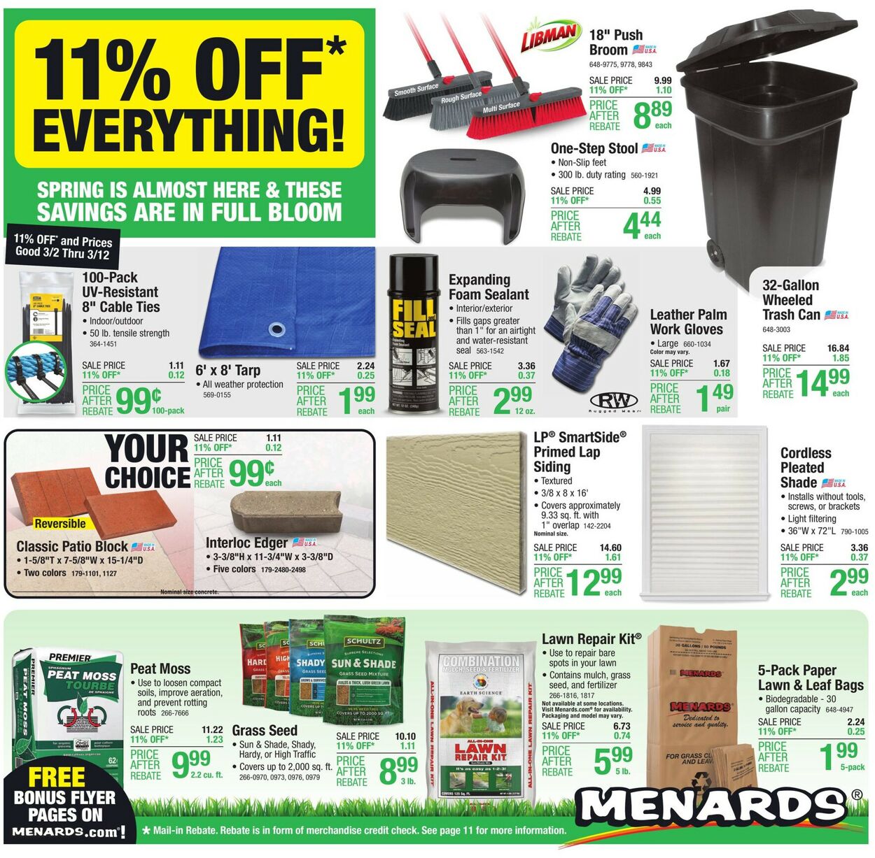 Menards Weekly Ad Circular - valid 03/01-03/12/2023