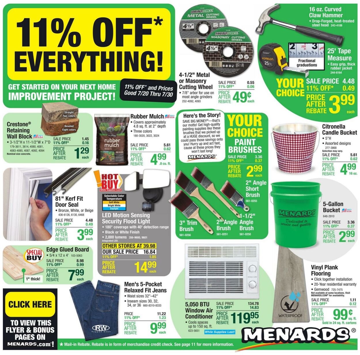 Menards Weekly Ad Circular - valid 07/20-07/30/2023