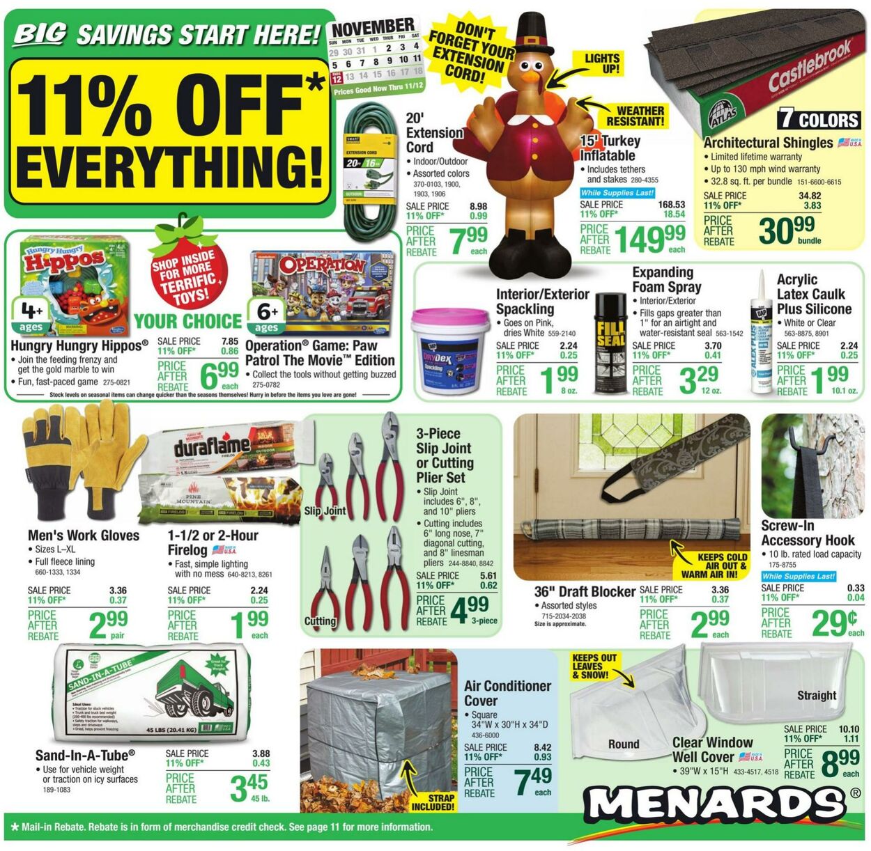 Menards Weekly Ad Circular - valid 11/02-11/12/2023
