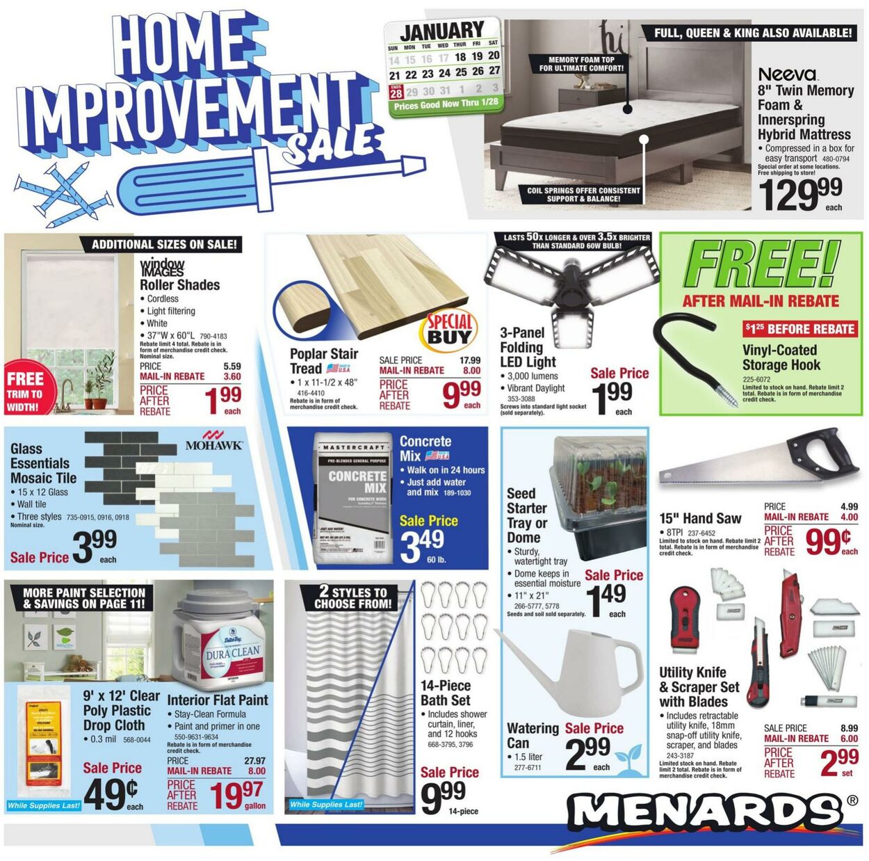 Menards Weekly Ad Circular - valid 01/18-01/28/2024