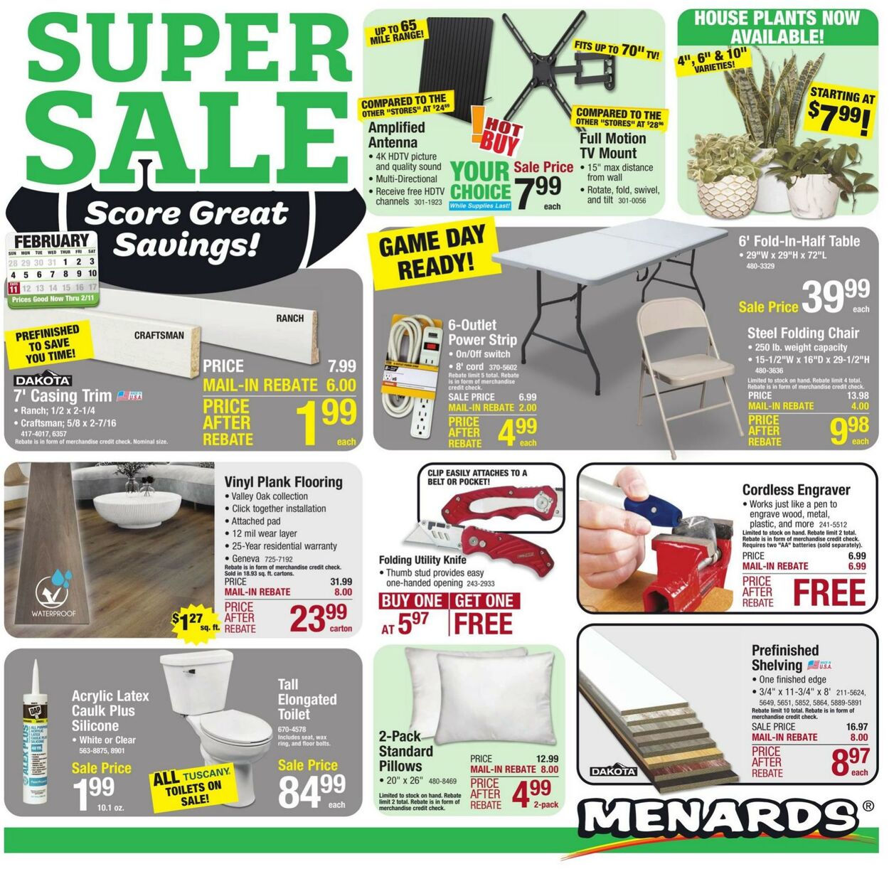 Menards Weekly Ad Circular - valid 02/01-02/11/2024