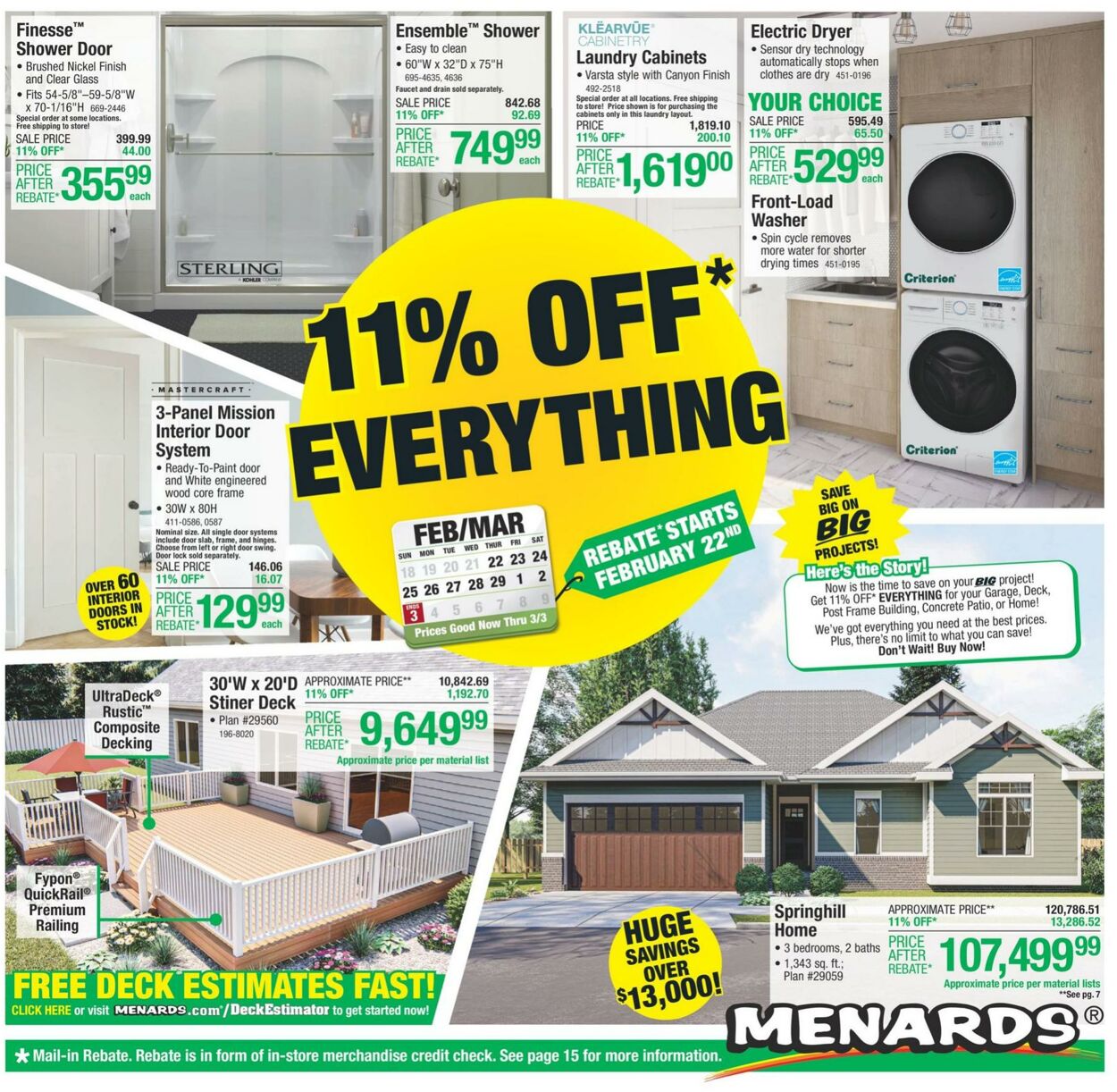 Menards Weekly Ad Circular - valid 02/22-03/03/2024