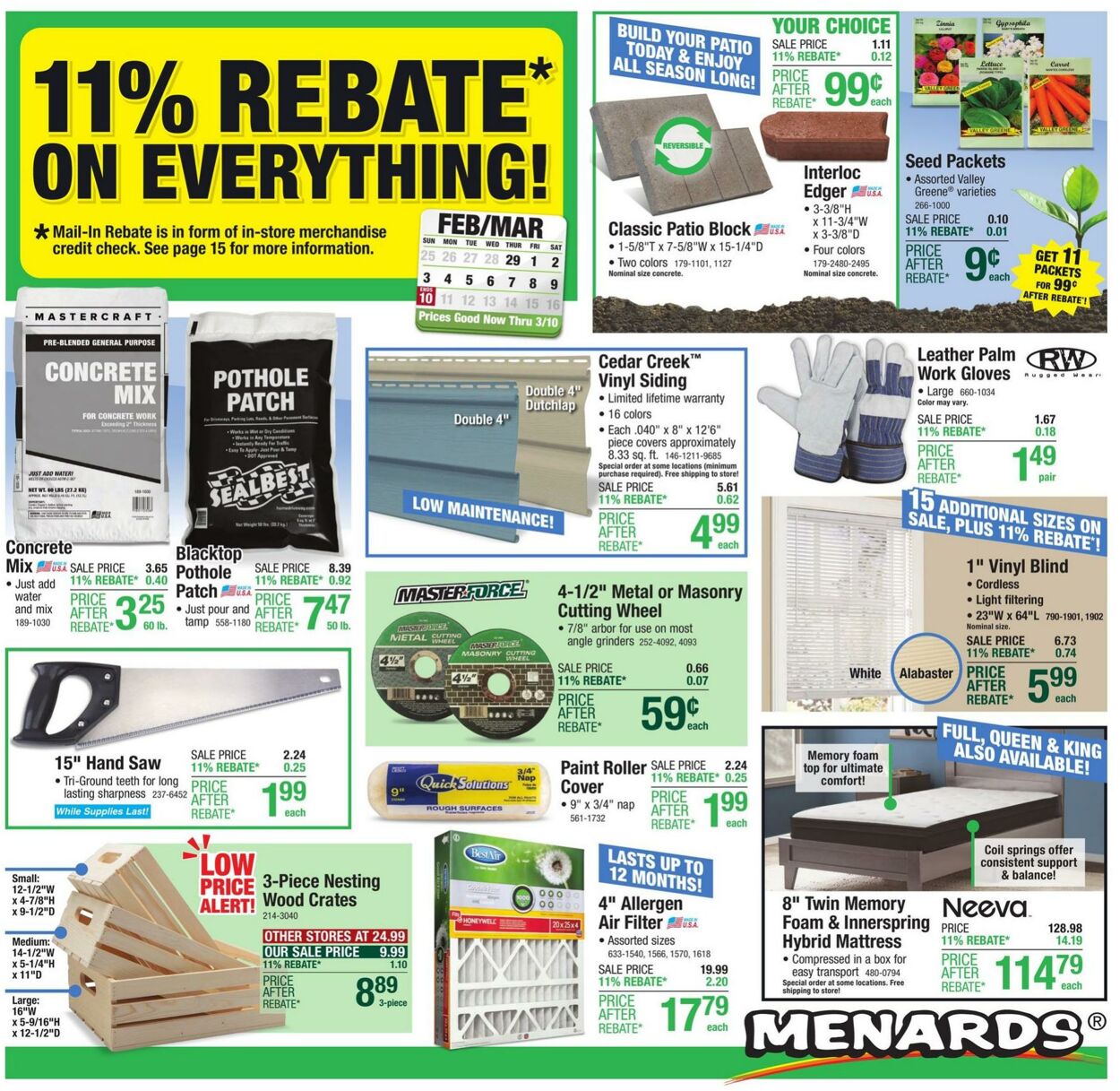 Menards Weekly Ad Circular - valid 02/29-03/10/2024