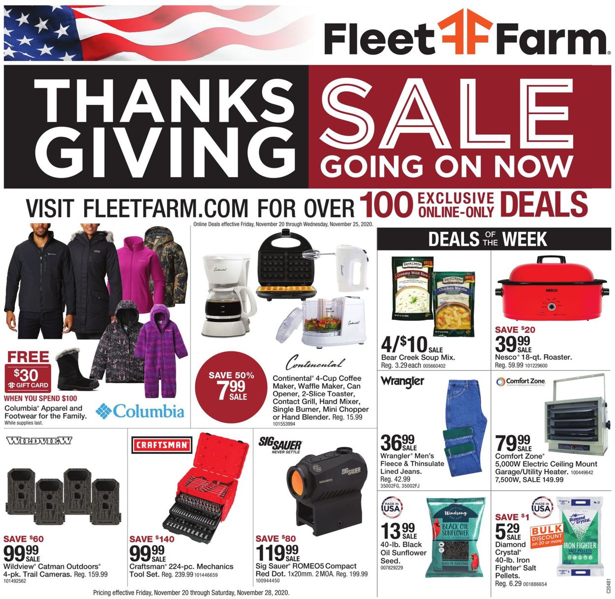 Mills Fleet Farm - Thanksgiving Sale 2020 Weekly Ad Circular - valid 11/20-11/28/2020