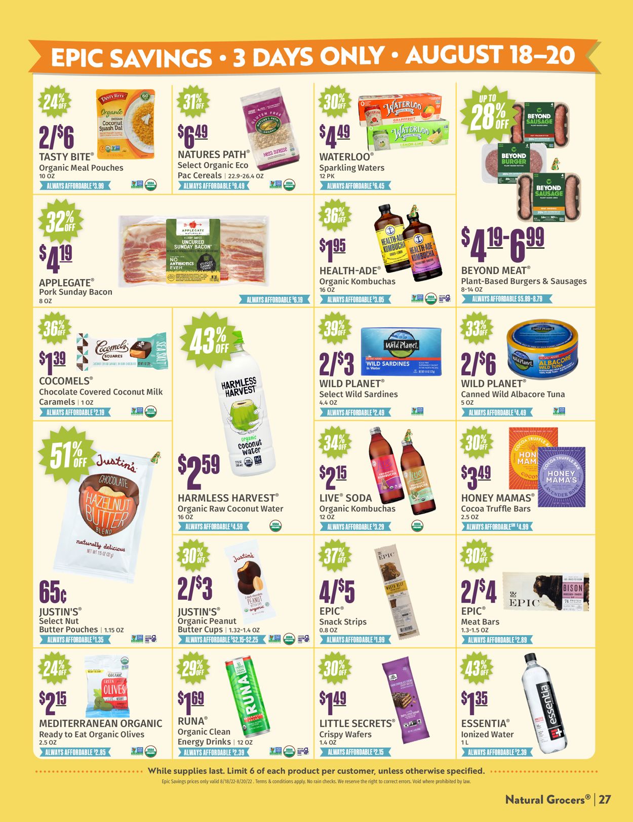 Natural Grocers Weekly Ad Circular - valid 08/05-08/31/2022 (Page 27)