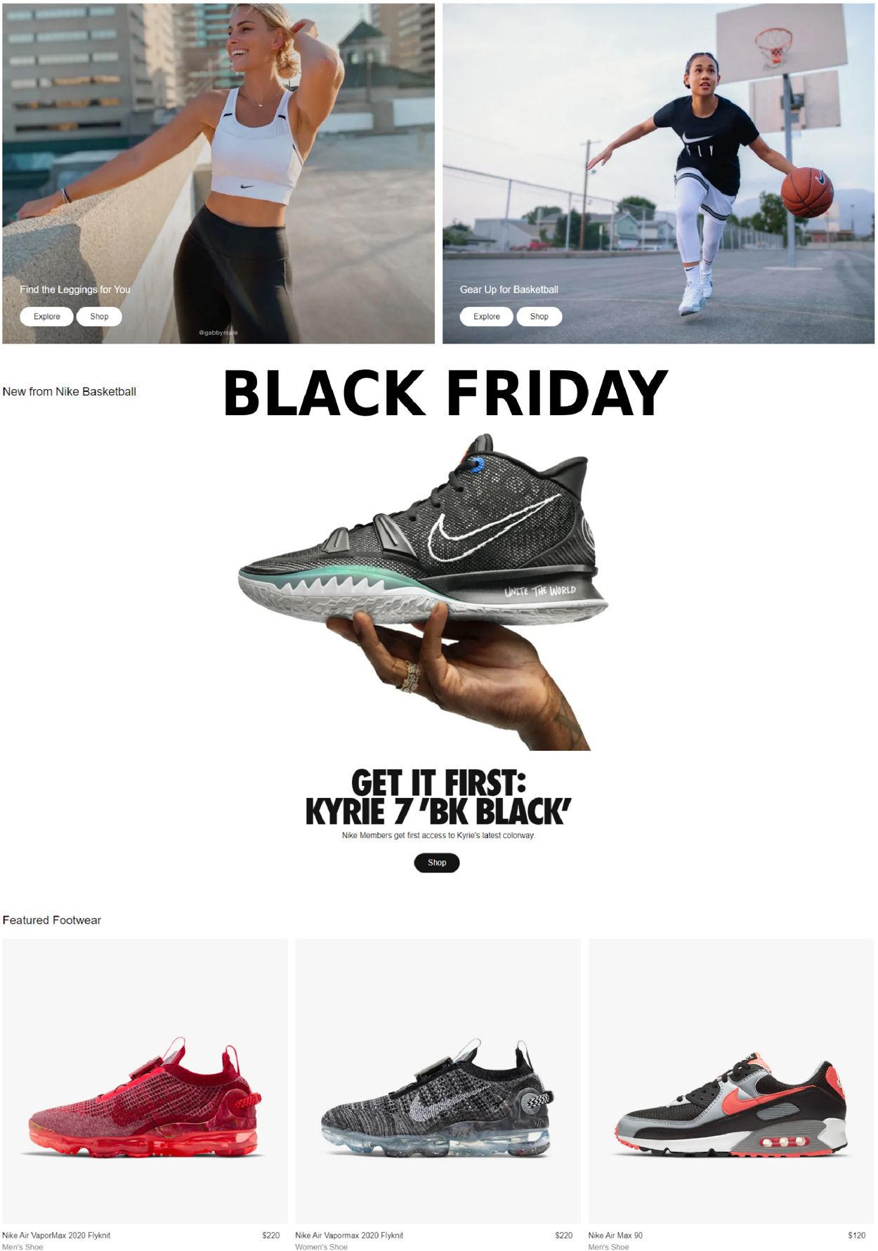 Nike Black Friday 2020 Weekly Ad Circular - valid 11/27-12/03/2020