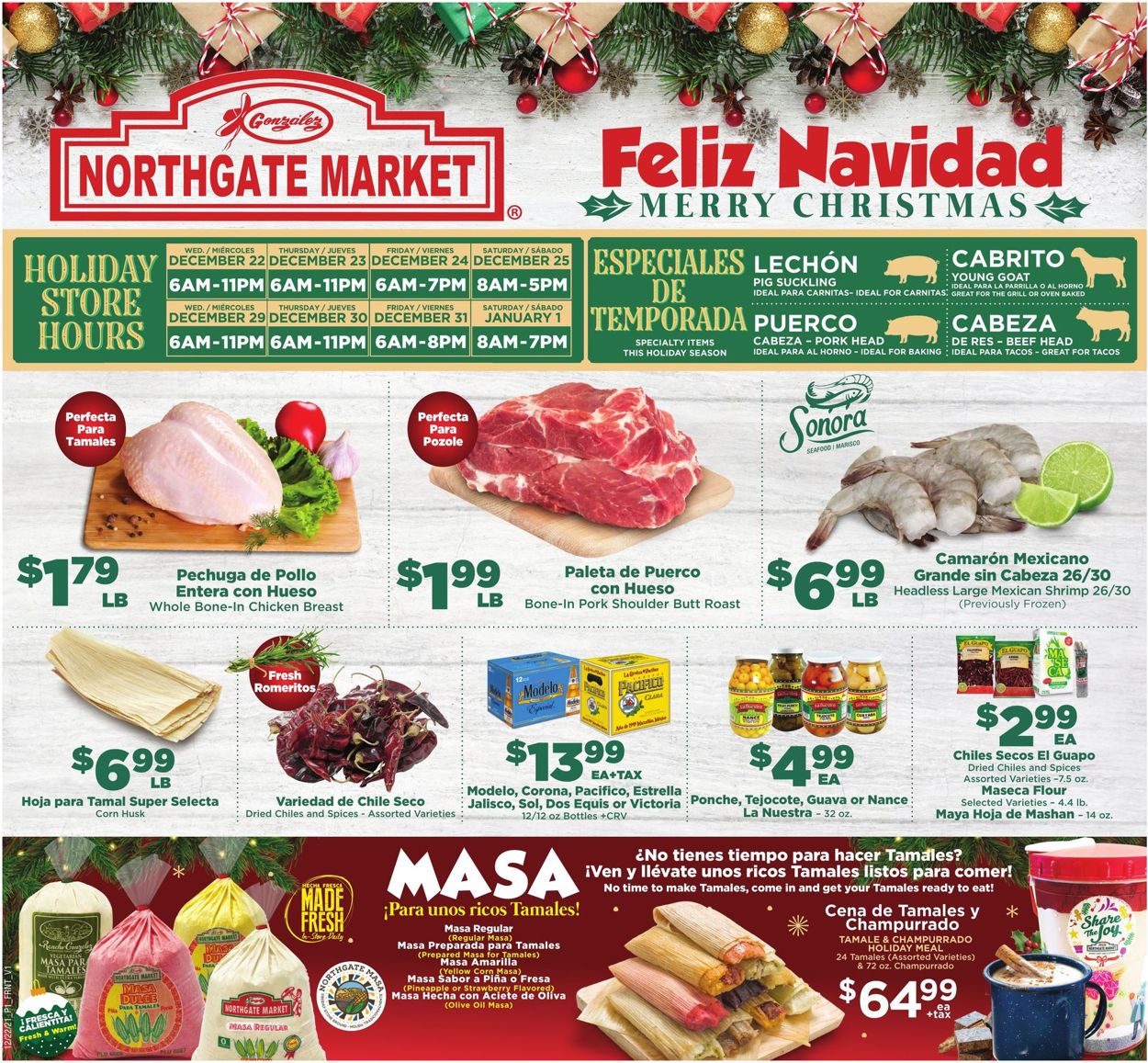 Northgate Market CHRISTMAS 2021 Weekly Ad Circular - valid 12/22-12/28/2021