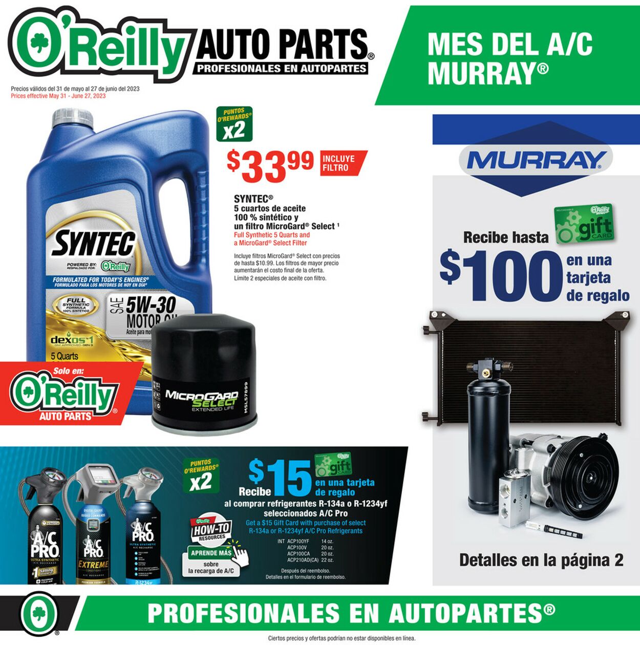 O'Reilly Auto Parts Weekly Ad Circular - valid 05/31-06/27/2023