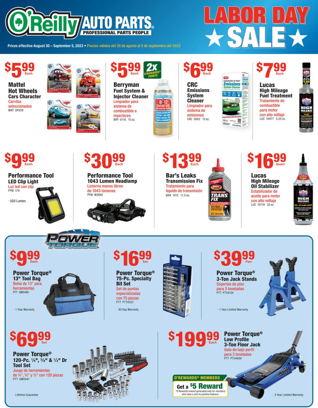 O'Reilly Auto Parts Weekly Ad Circular - valid 08/30-09/05/2023 (Page 2)