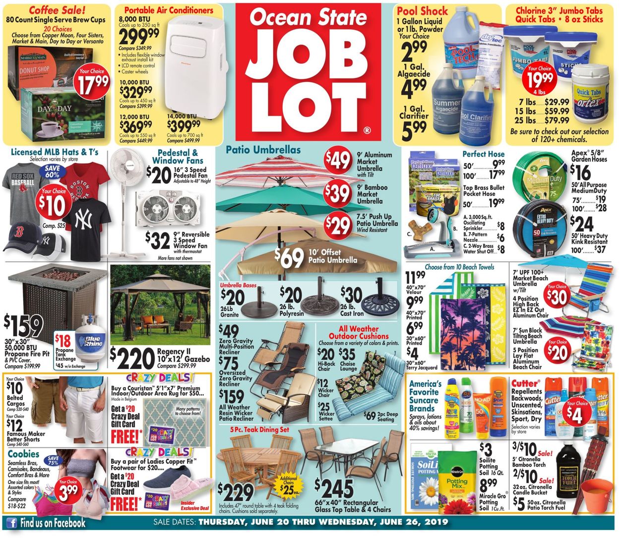 Ocean State Job Lot Weekly Ad Circular - valid 06/20-06/26/2019