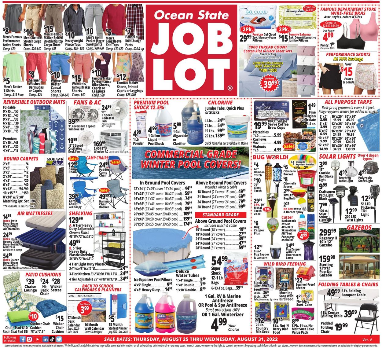 Ocean State Job Lot Weekly Ad Circular - valid 08/25-08/31/2022