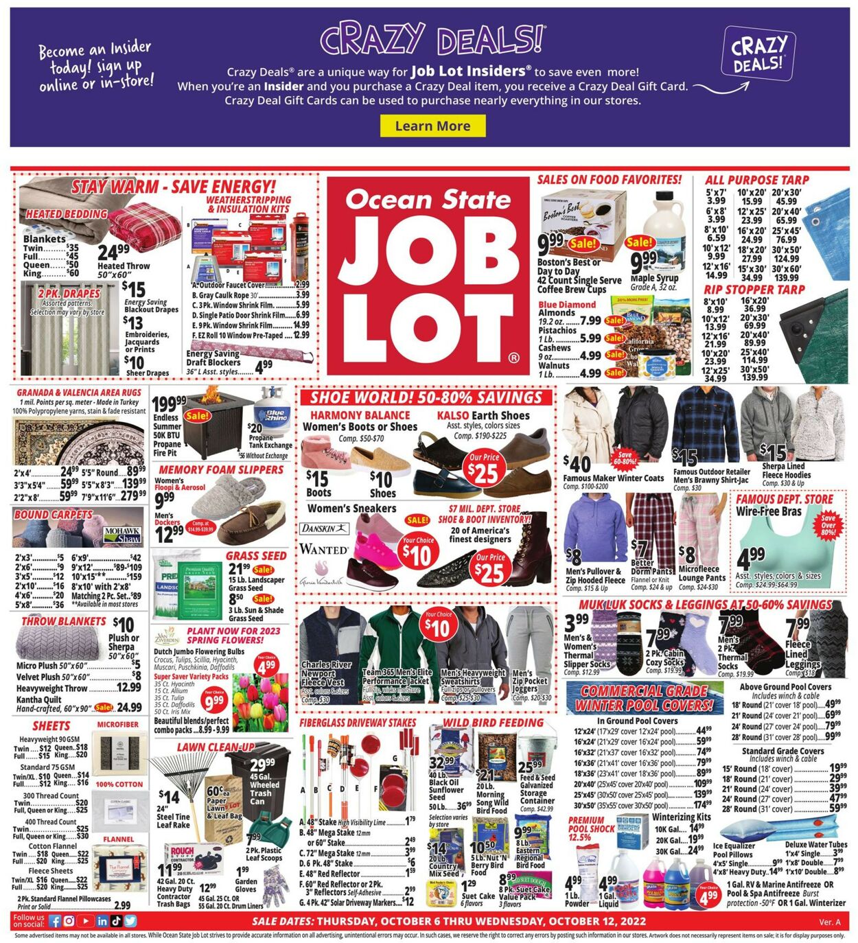 Ocean State Job Lot Weekly Ad Circular - valid 10/06-10/12/2022