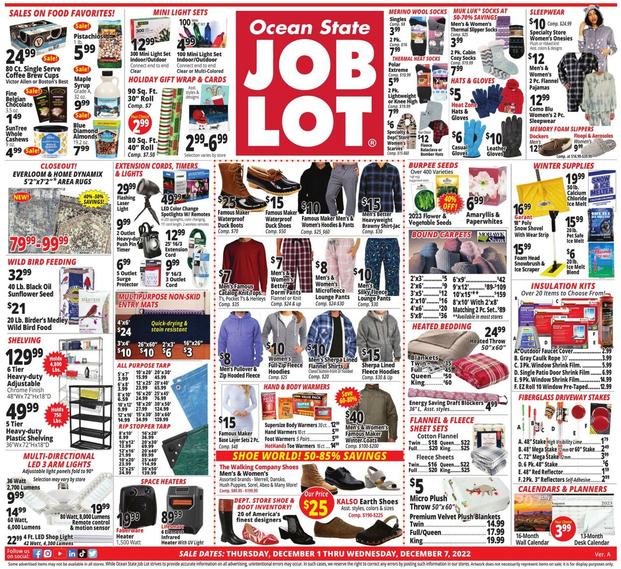 Ocean State Job Lot Weekly Ad Circular - valid 12/01-12/07/2022