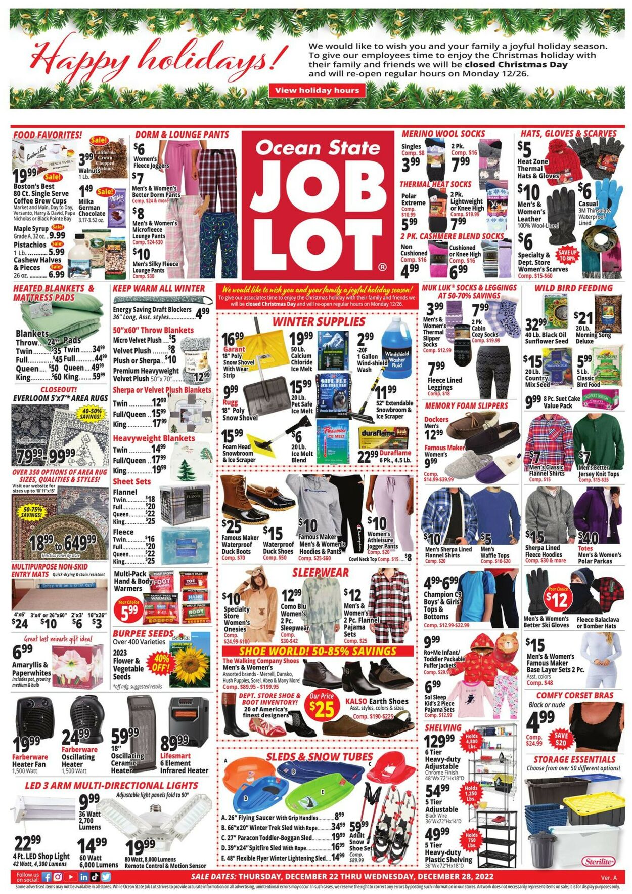 Ocean State Job Lot Weekly Ad Circular - valid 12/22-12/28/2022