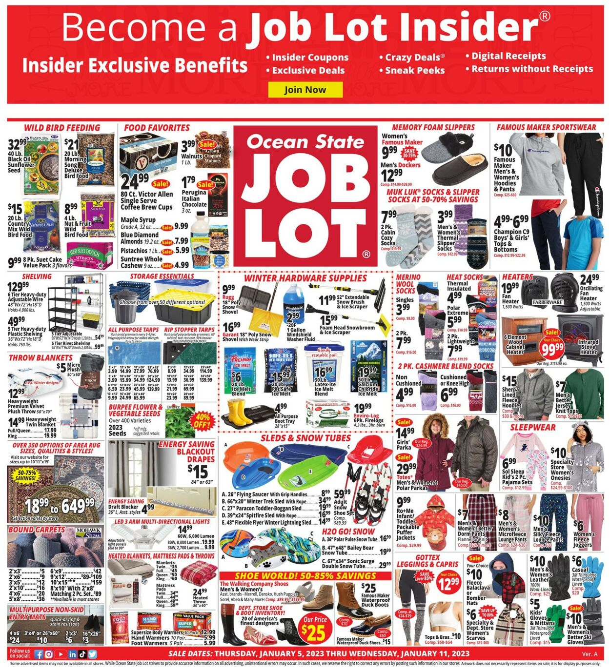 Ocean State Job Lot Weekly Ad Circular - valid 01/05-01/11/2023