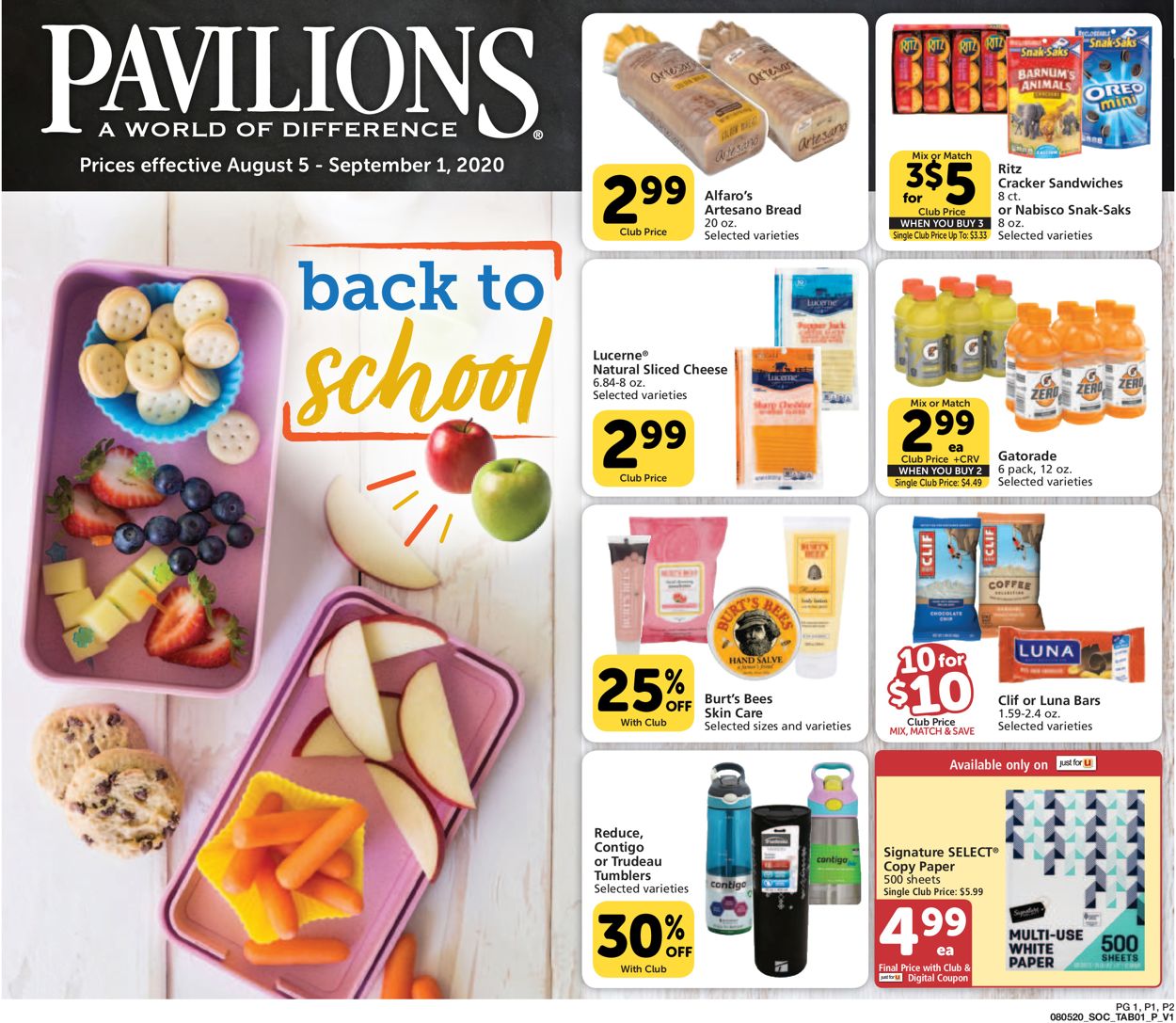 Pavilions Weekly Ad Circular - valid 08/05-09/01/2020