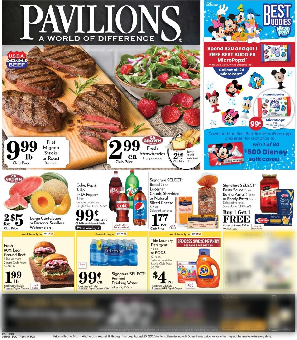 Pavilions Weekly Ad Circular - valid 08/19-08/25/2020