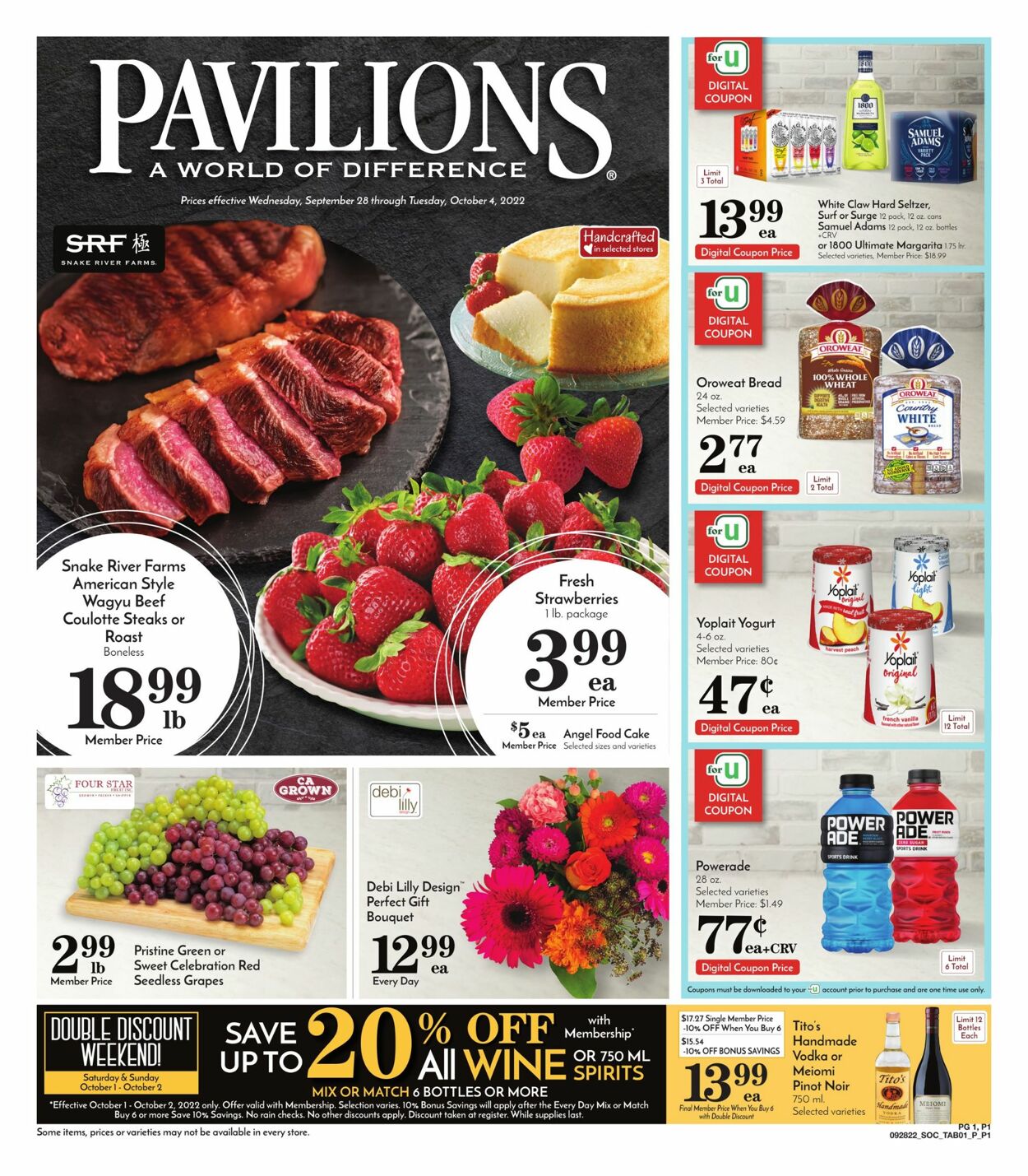 Pavilions Weekly Ad Circular - valid 09/28-10/04/2022