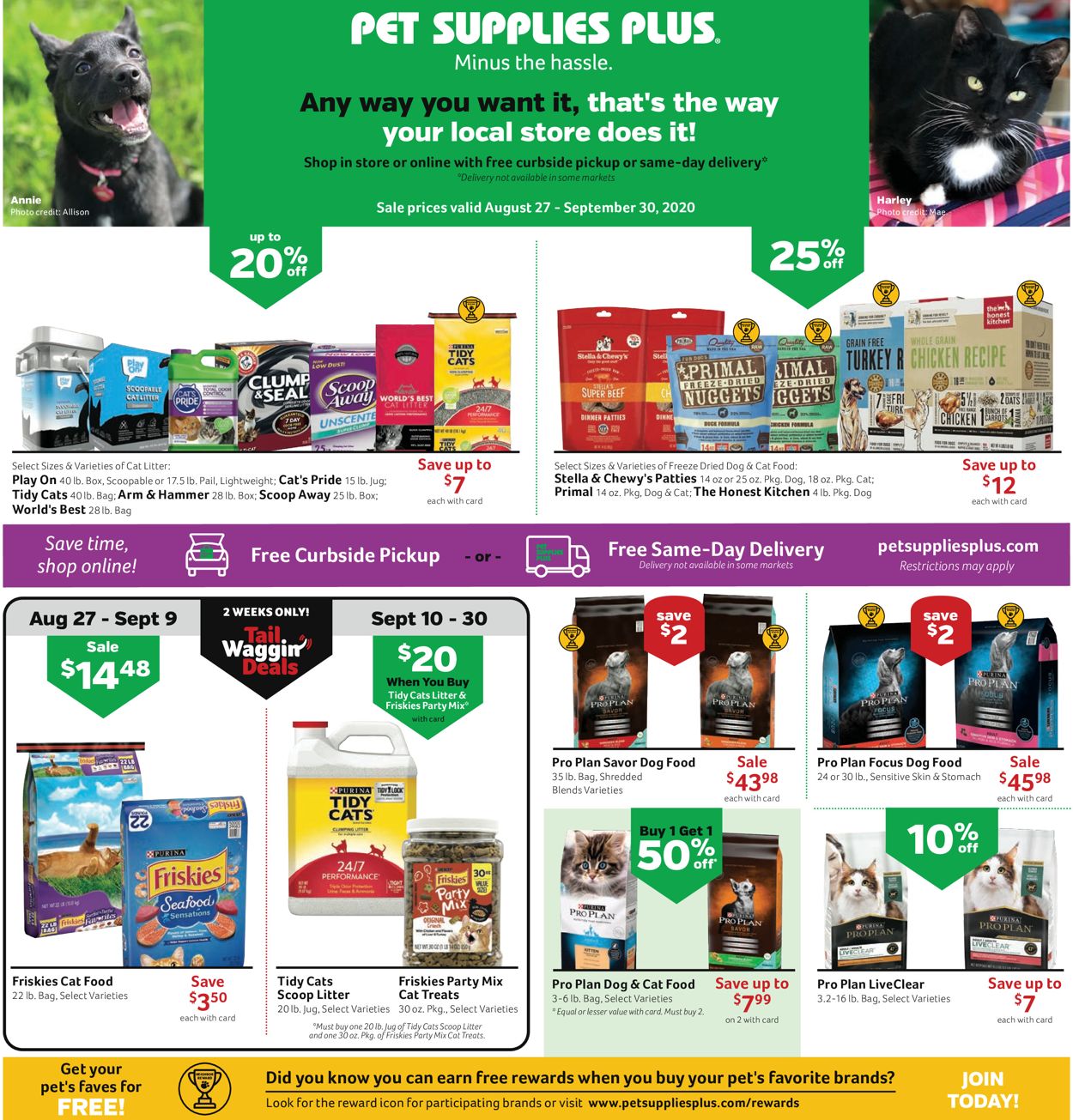 Pet Supplies Plus Weekly Ad Circular - valid 08/27-09/30/2020