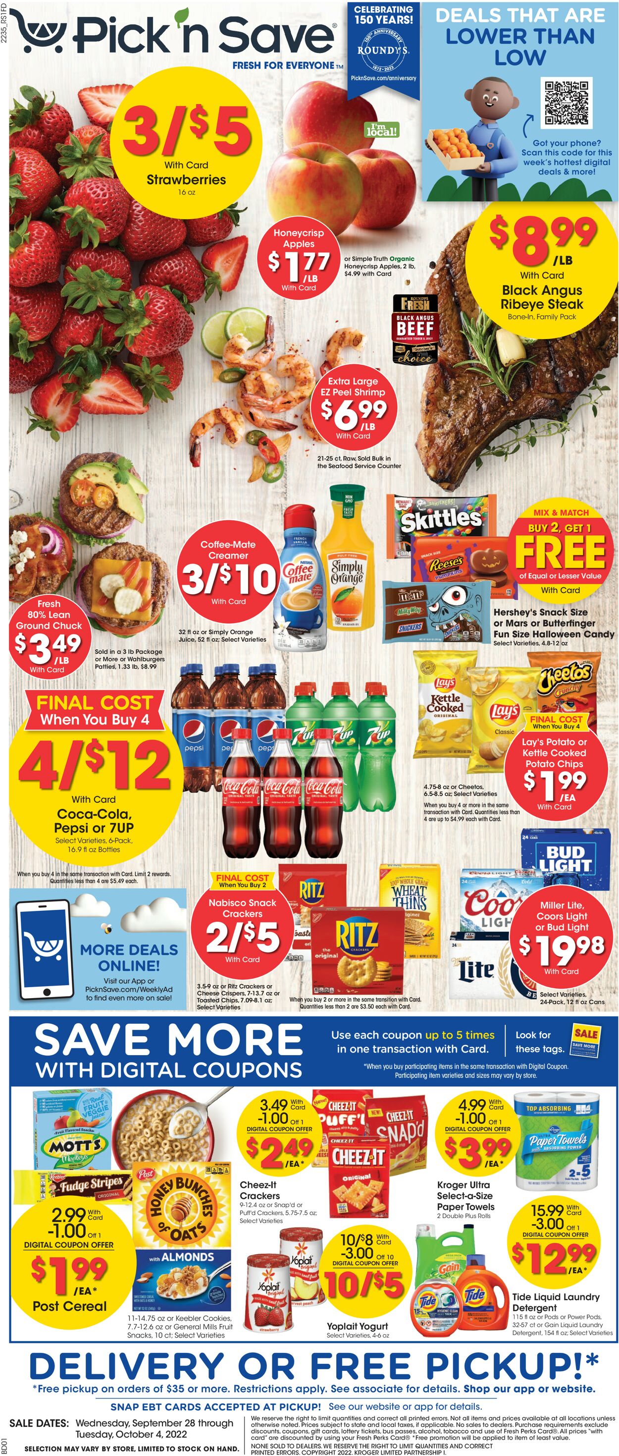 Pick ‘n Save Weekly Ad Circular - valid 09/28-10/04/2022